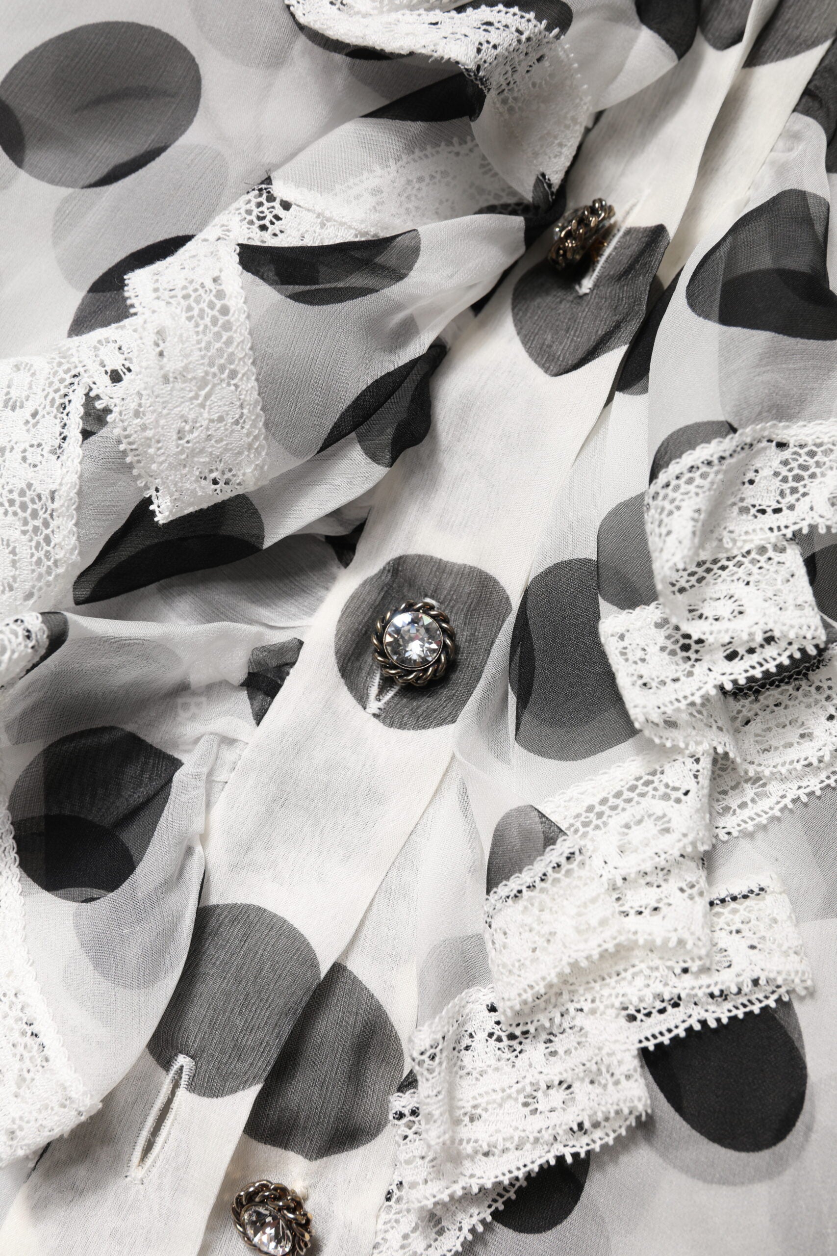 White Black Polka Dot Cotton Sleeveless Top - ventzia