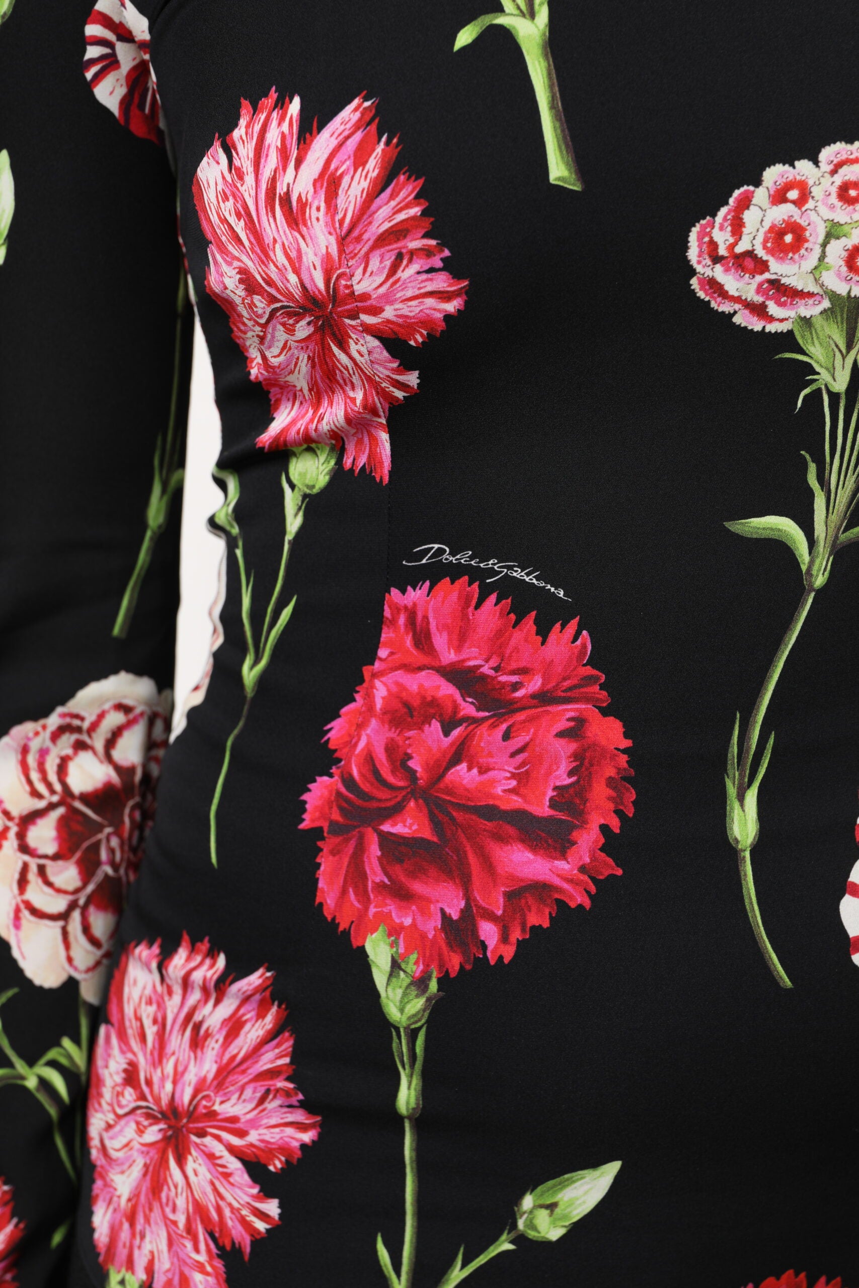 Black Floral Long Sleeve Women Blouse Top - ventzia