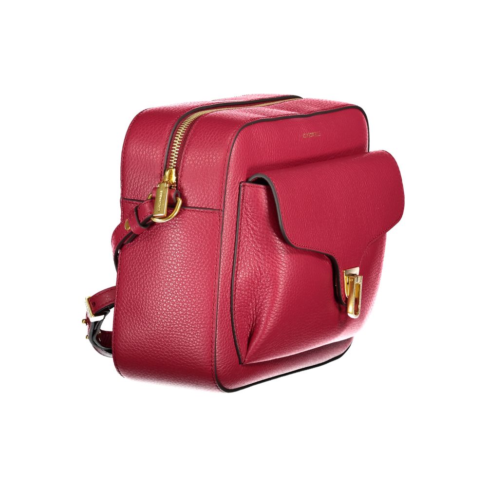 Red Leather Handbag - ventzia