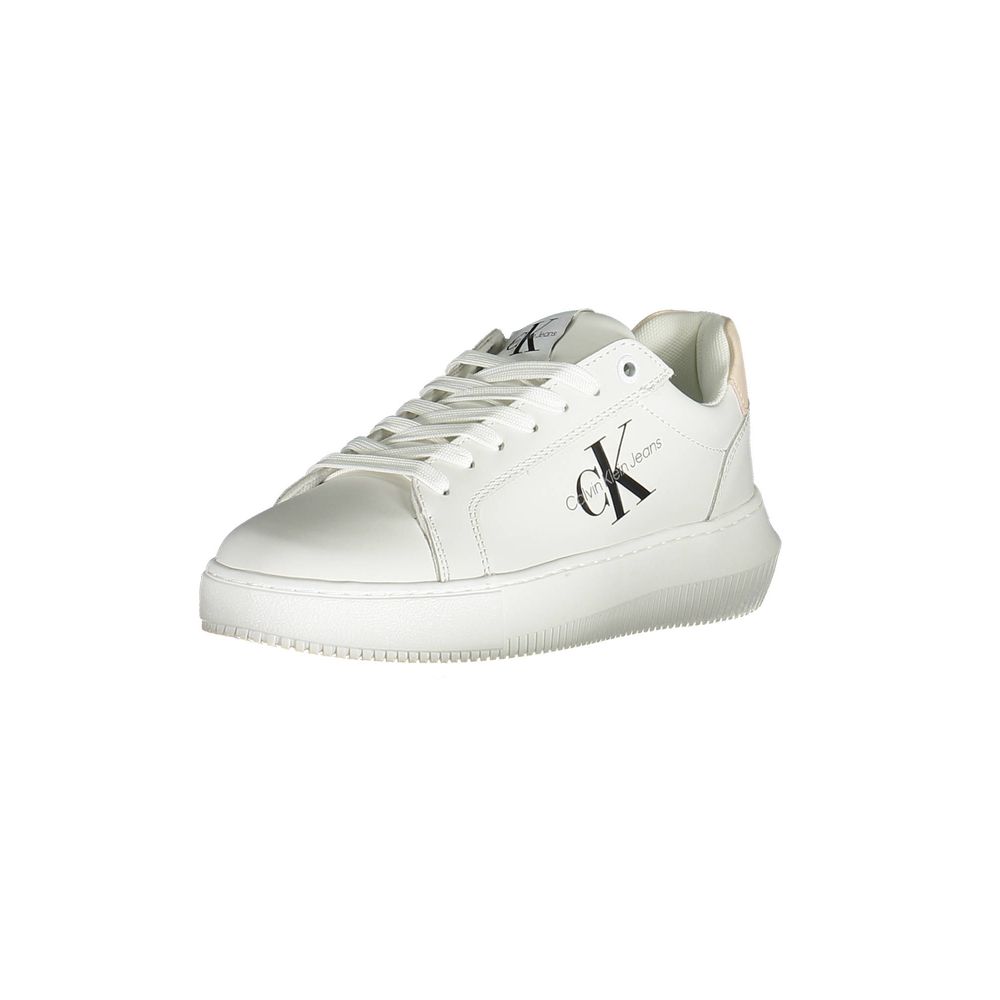 White Leather Women Sneaker - ventzia
