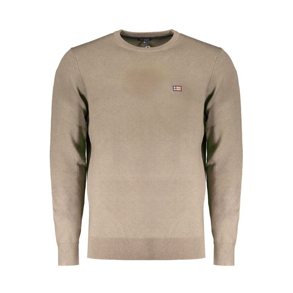Brown Wool Men Sweater - ventzia