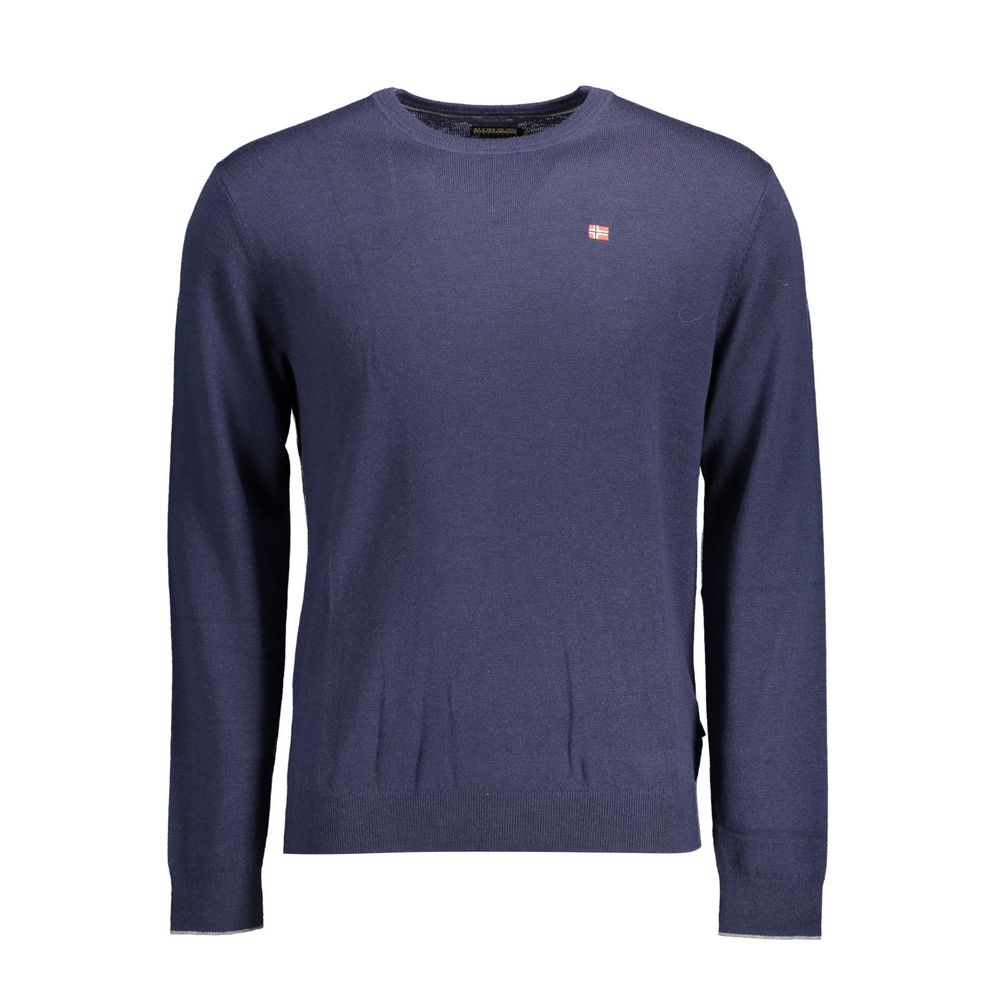 Blue Wool Men Sweater - ventzia