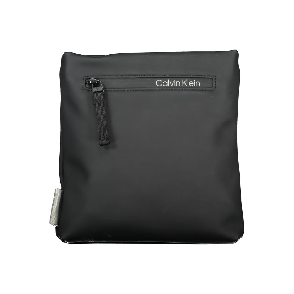 Black Polyester Men's Shoulder Bag - ventzia