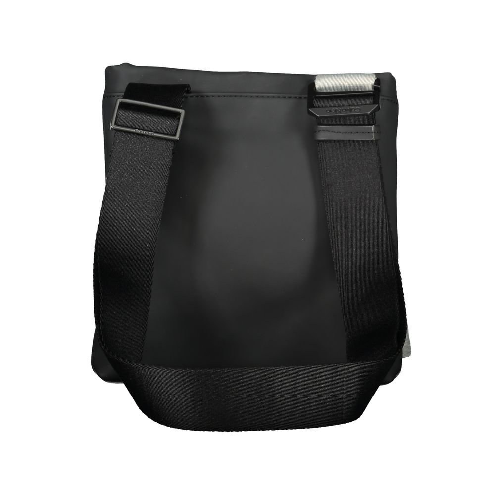 Black Polyester Men's Shoulder Bag - ventzia