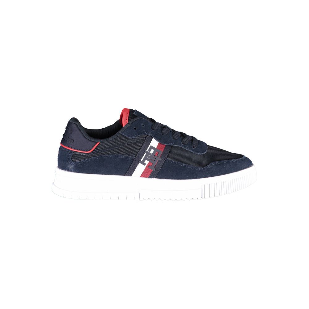 Blue Polyester Men Sneaker - ventzia