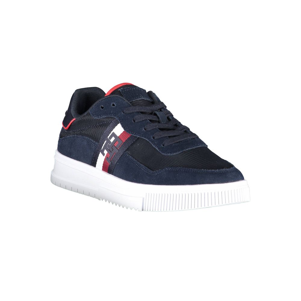 Blue Polyester Men Sneaker - ventzia
