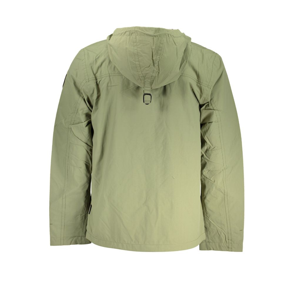 Green Polyester Men Jacket - ventzia