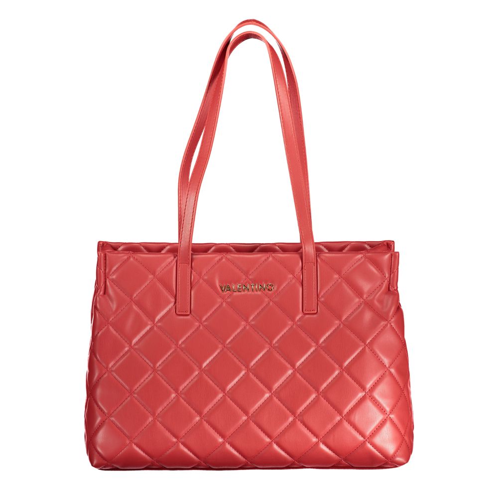 Rosso Polyurethane Women Handbag - ventzia
