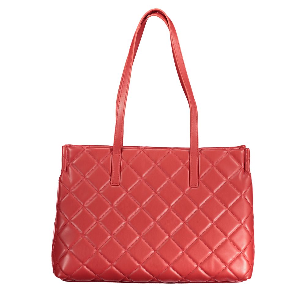 Rosso Polyurethane Women Handbag - ventzia