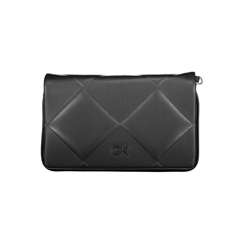 Black Polyurethane Women Handbag - ventzia