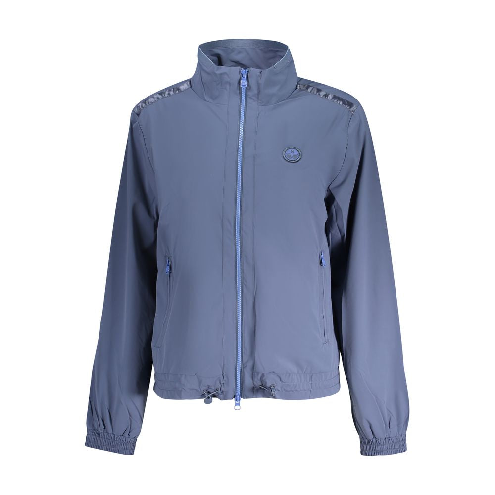 Blue Nylon Women Jacket - ventzia