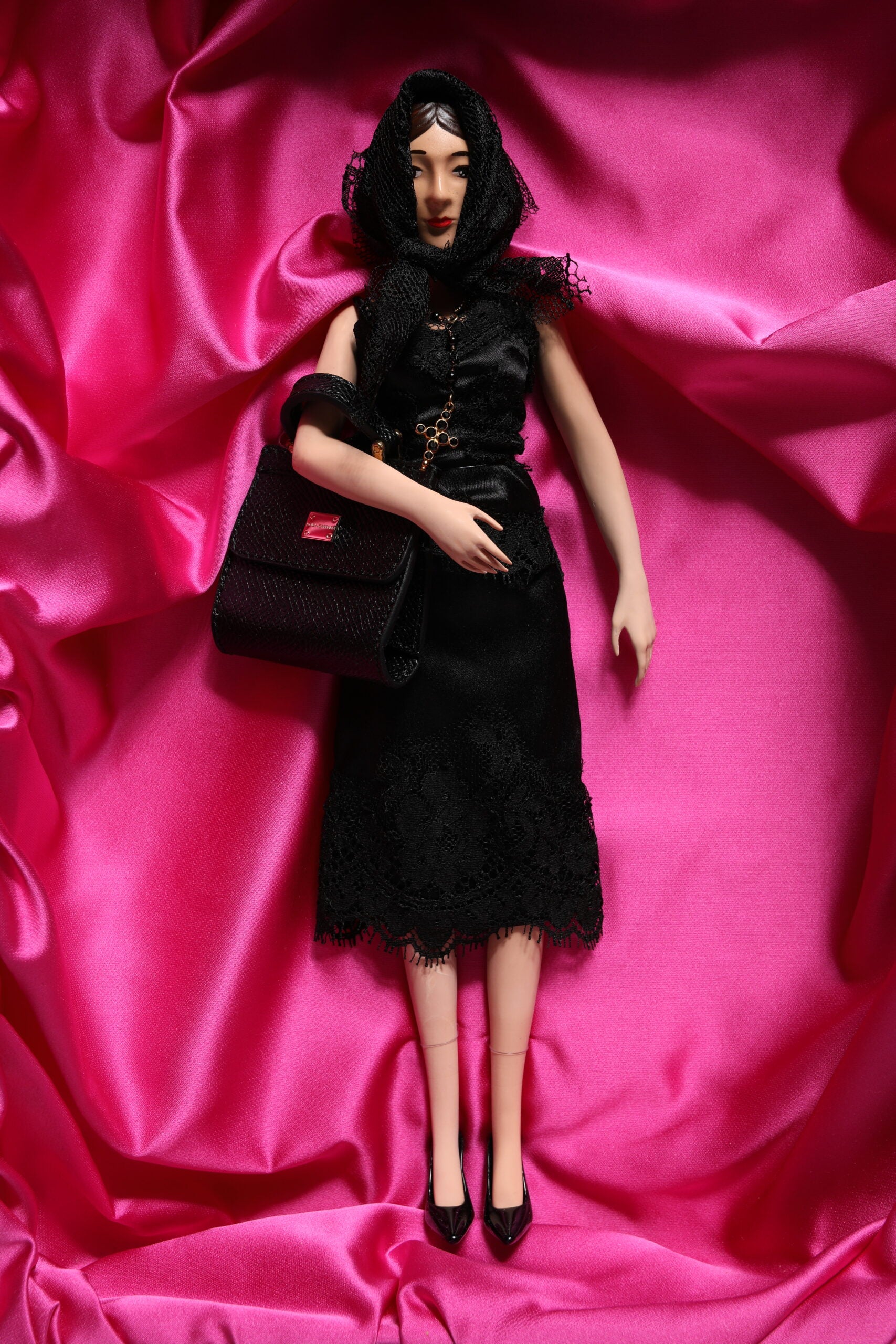 Black Dress Ceramic Porcelain Fashion Leather Sicily Dolls - ventzia