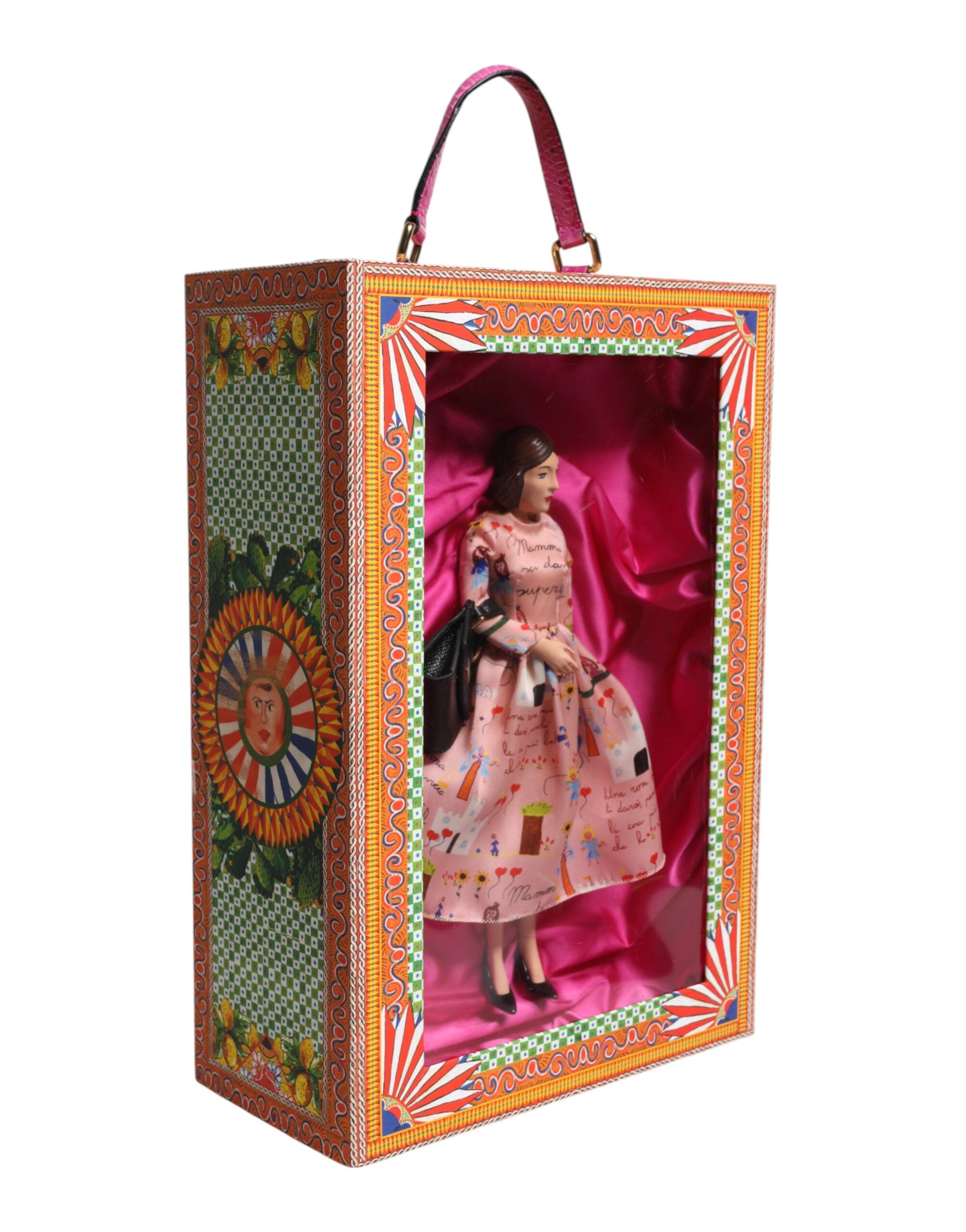 Pink Dress Ceramic Porcelain Fashion Leather Sicily Dolls - ventzia