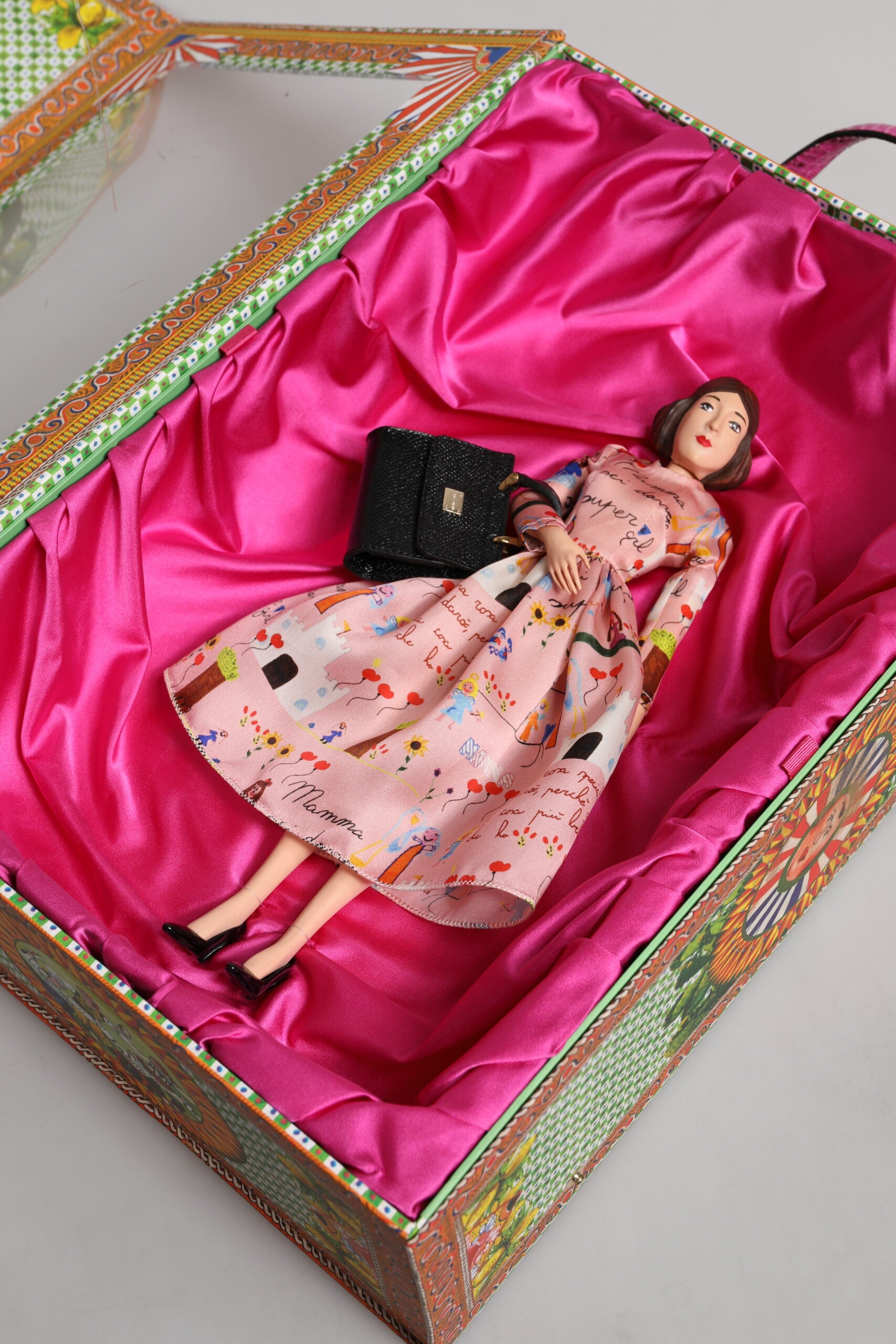 Pink Dress Ceramic Porcelain Fashion Leather Sicily Dolls - ventzia