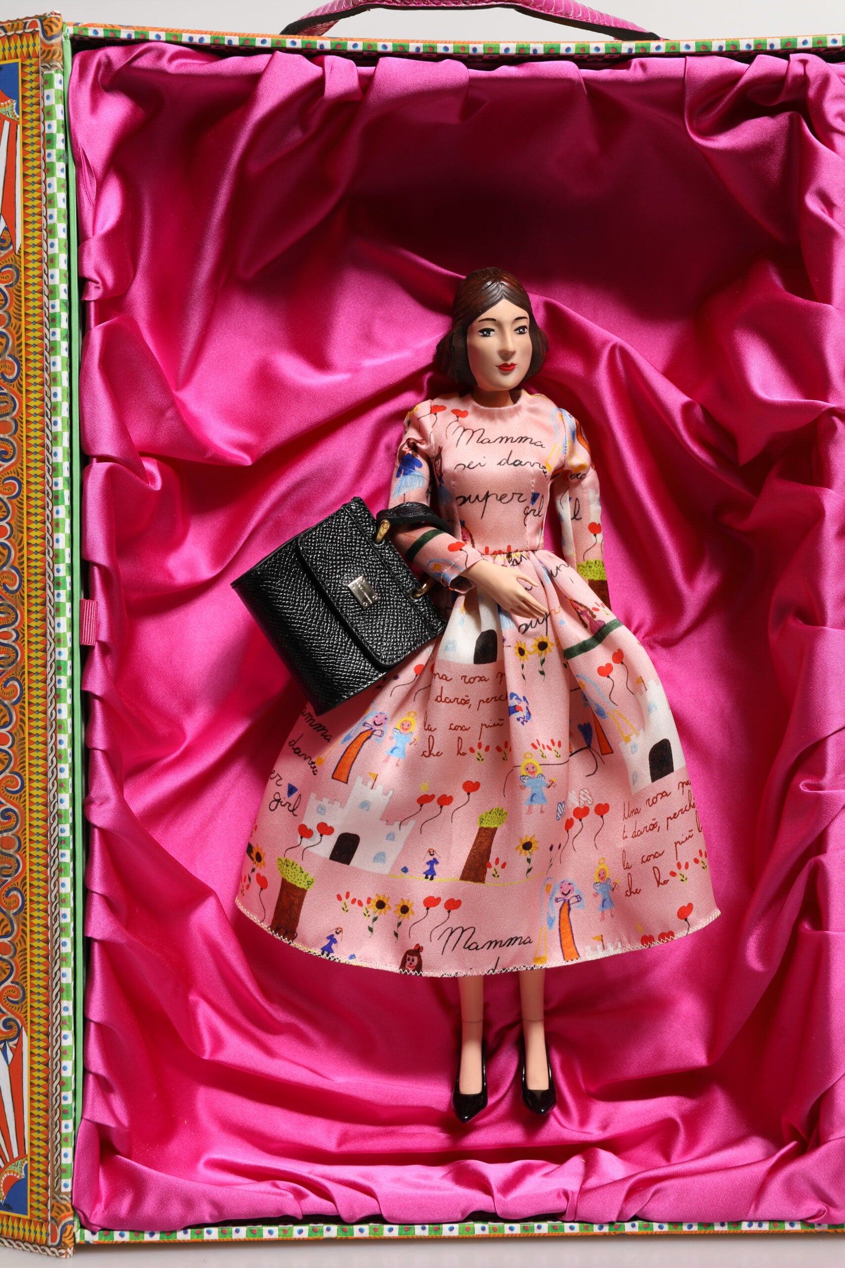 Pink Dress Ceramic Porcelain Fashion Leather Sicily Dolls - ventzia