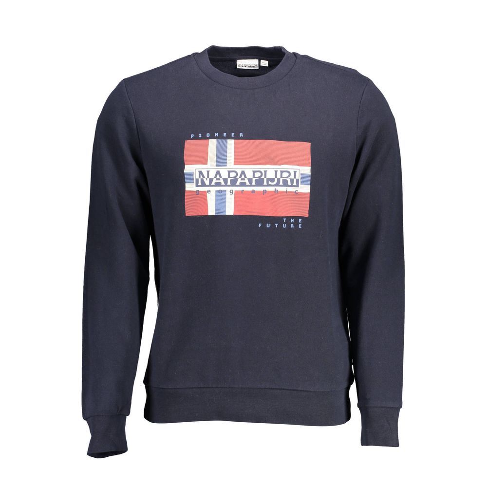 Blue Cotton Men's Sweatshirt - ventzia