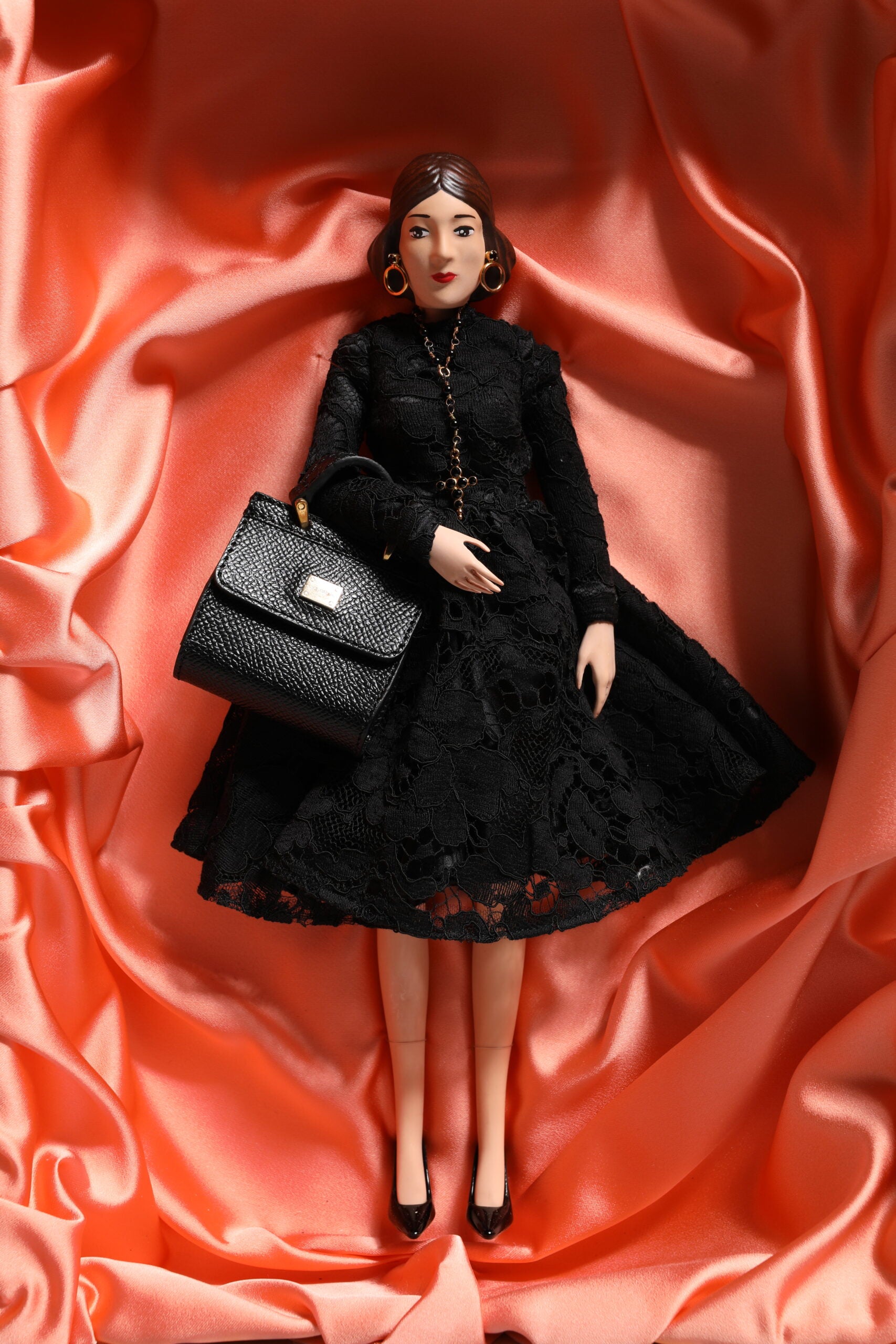 Black Dress Ceramic Porcelain Fashion Leather Sicily Dolls - ventzia