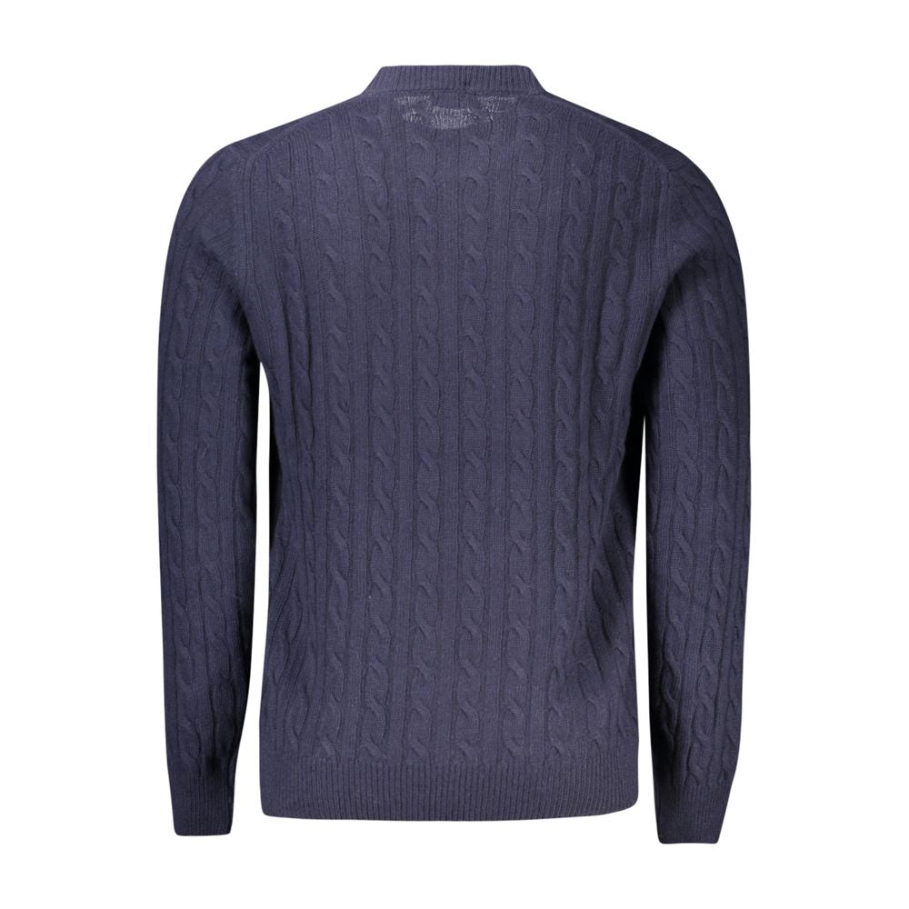 Black Wool Men Sweater - ventzia