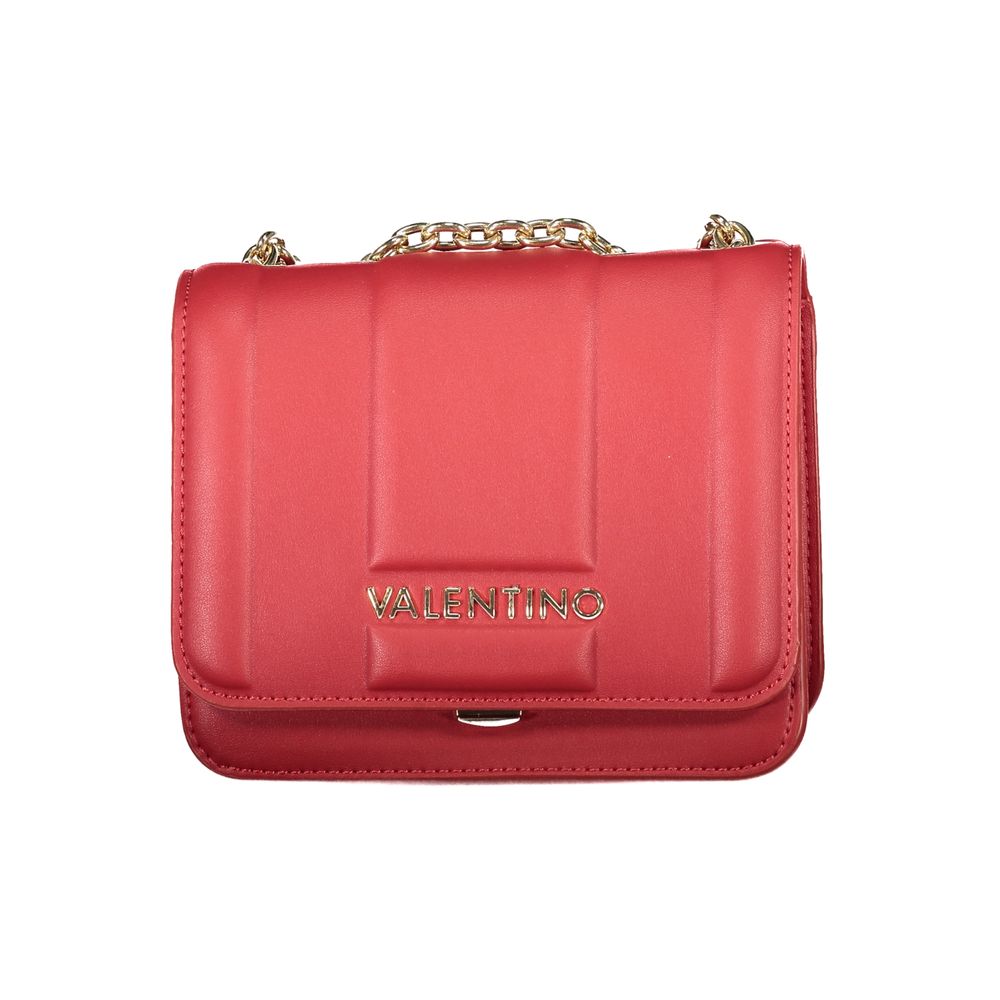 Rosso Polyurethane Women Handbag - ventzia