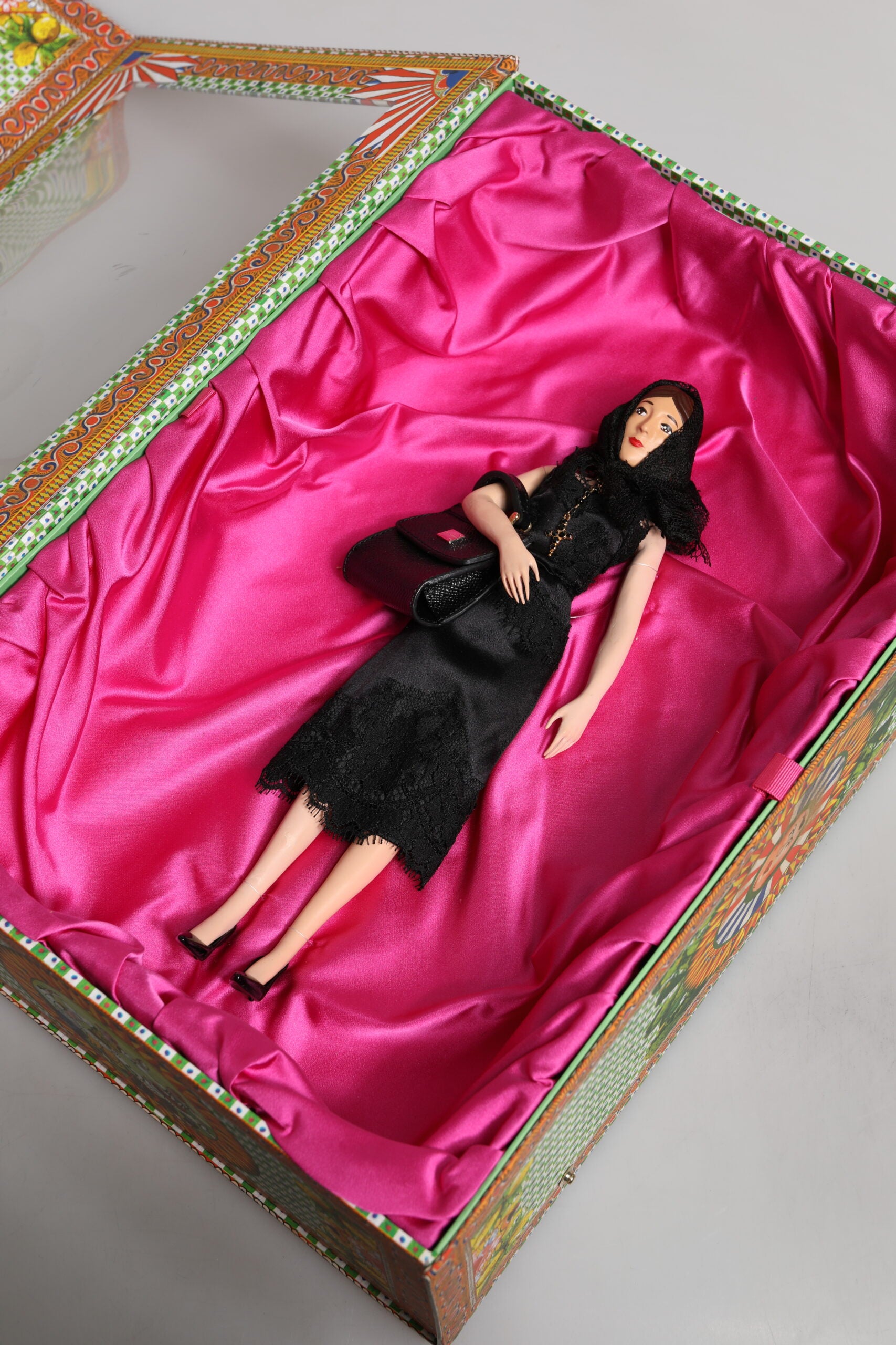 Black Dress Ceramic Porcelain Fashion Leather Sicily Dolls - ventzia