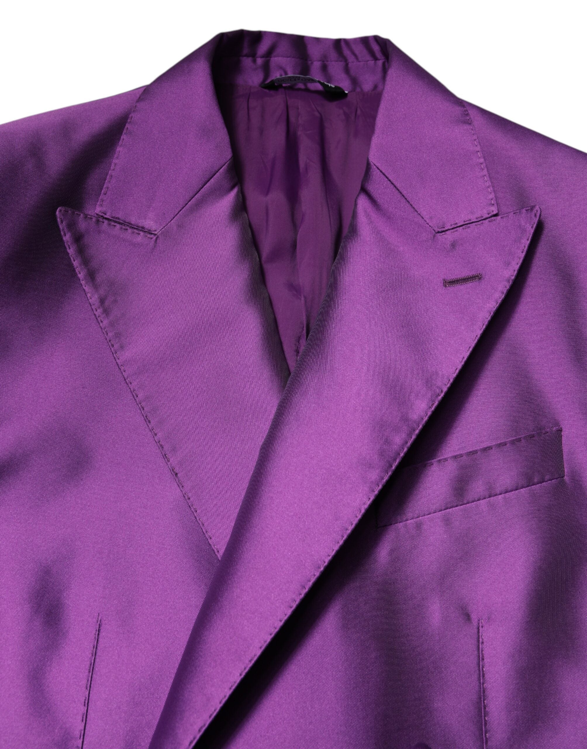 Purple Double Breasted Men Suit Coat Blazer - ventzia