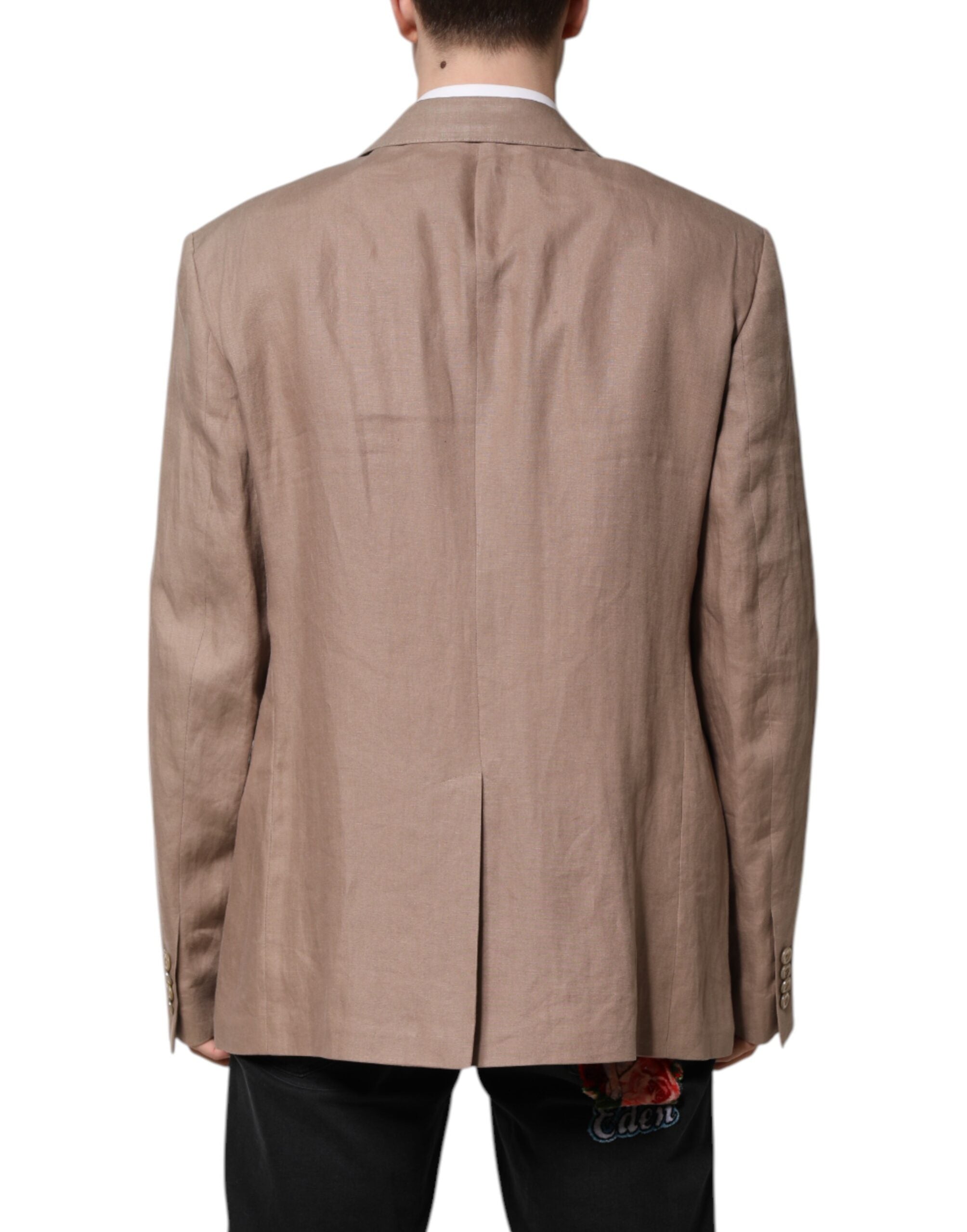 Beige TAORMINA Single Breasted Coat Blazer - ventzia