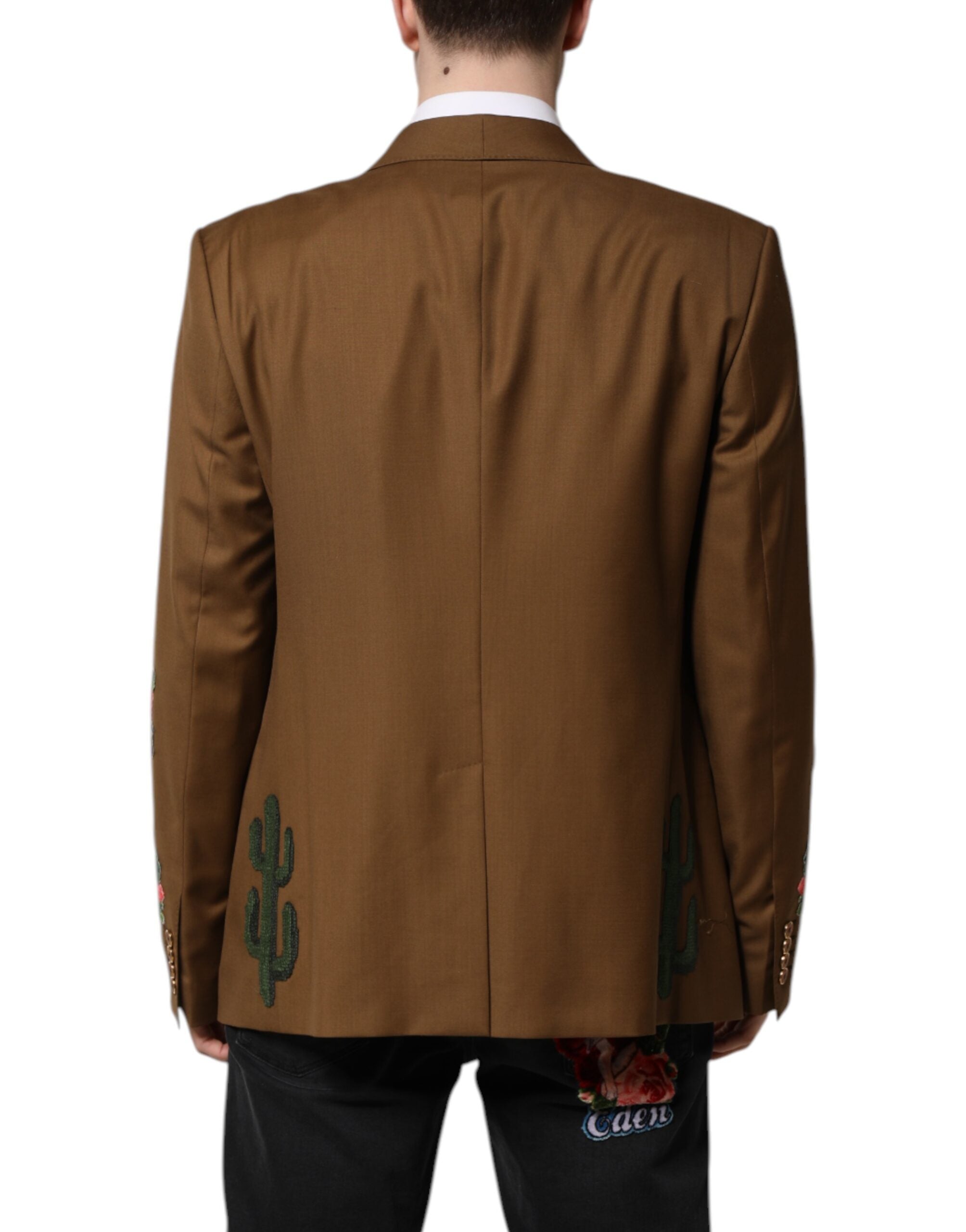 Brown MARTINI Single Breasted Coat Blazer - ventzia