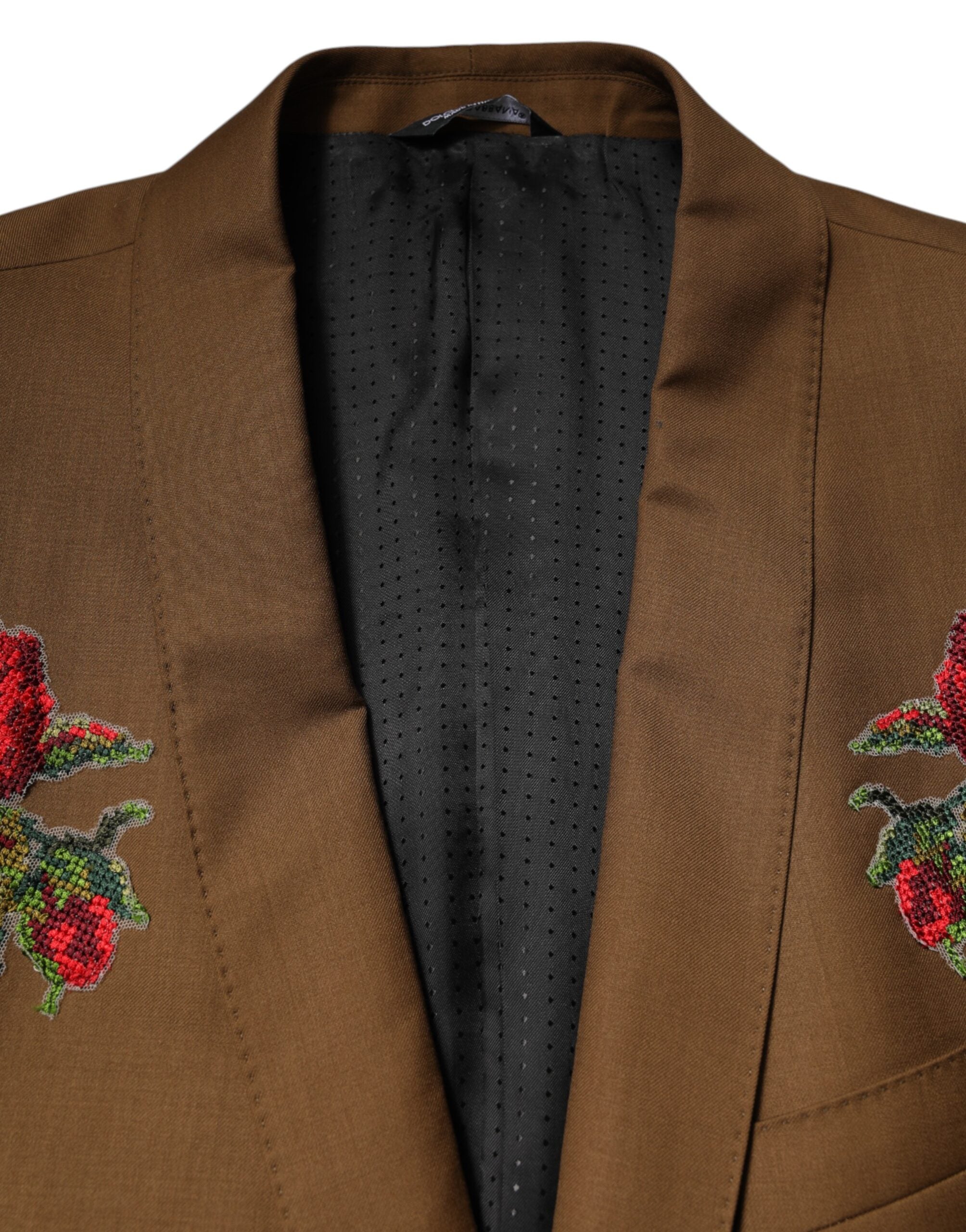Brown MARTINI Single Breasted Coat Blazer - ventzia