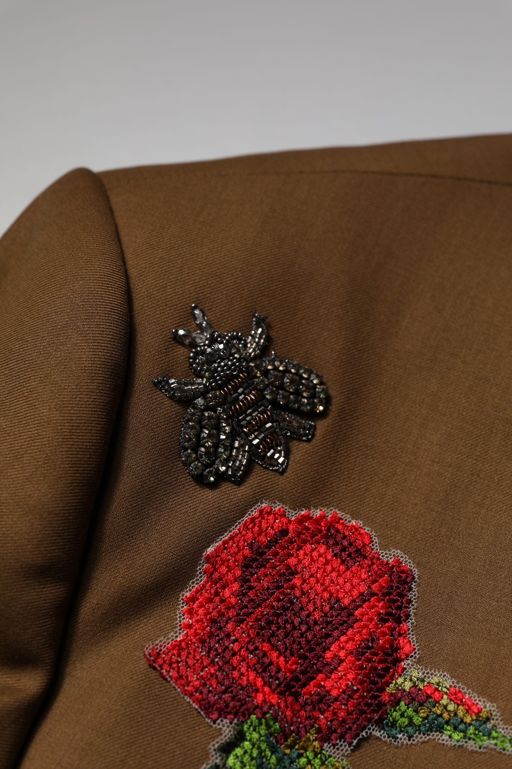 Brown MARTINI Single Breasted Coat Blazer - ventzia