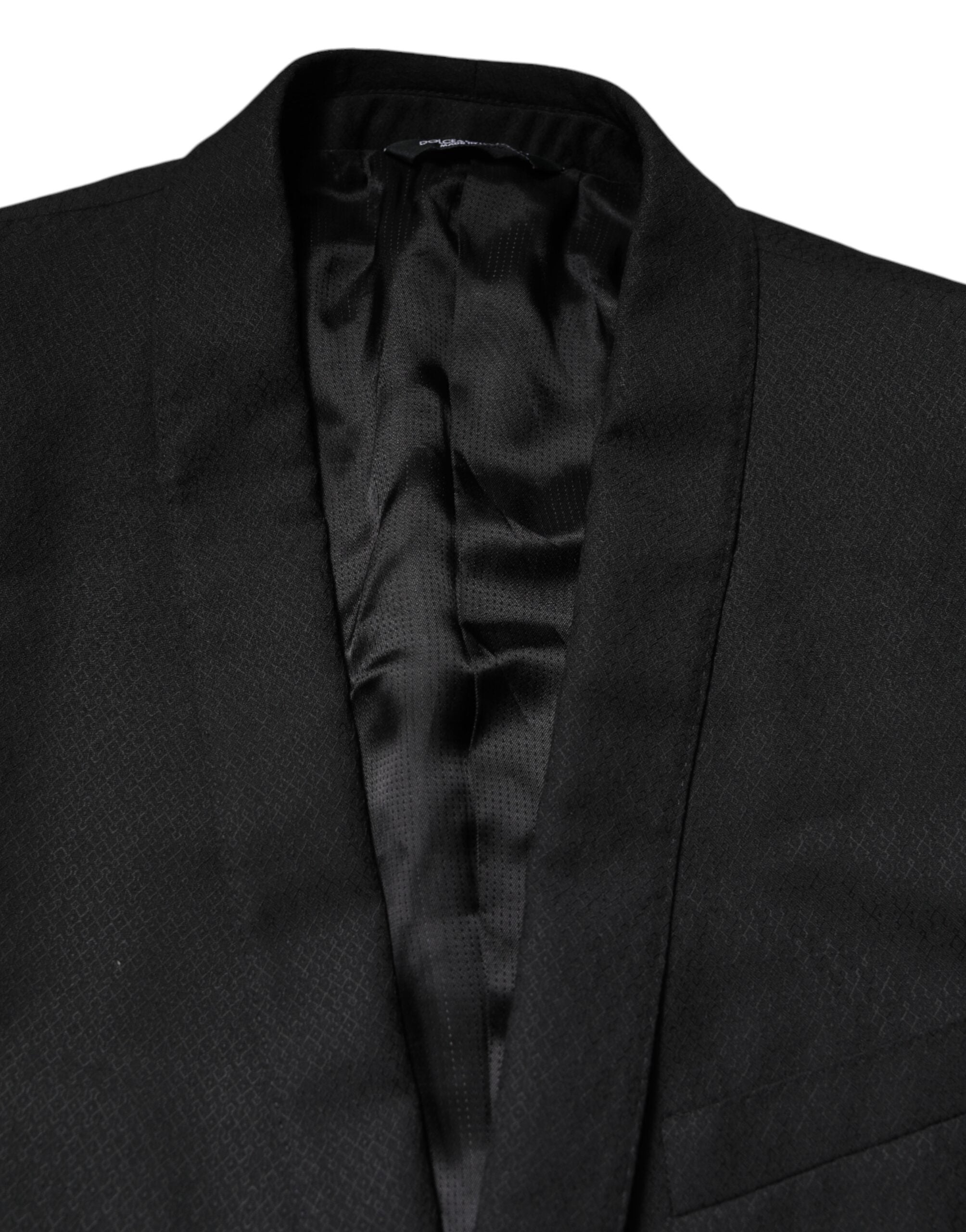 Black GOLD Single Breasted Suit Coat Blazer - ventzia