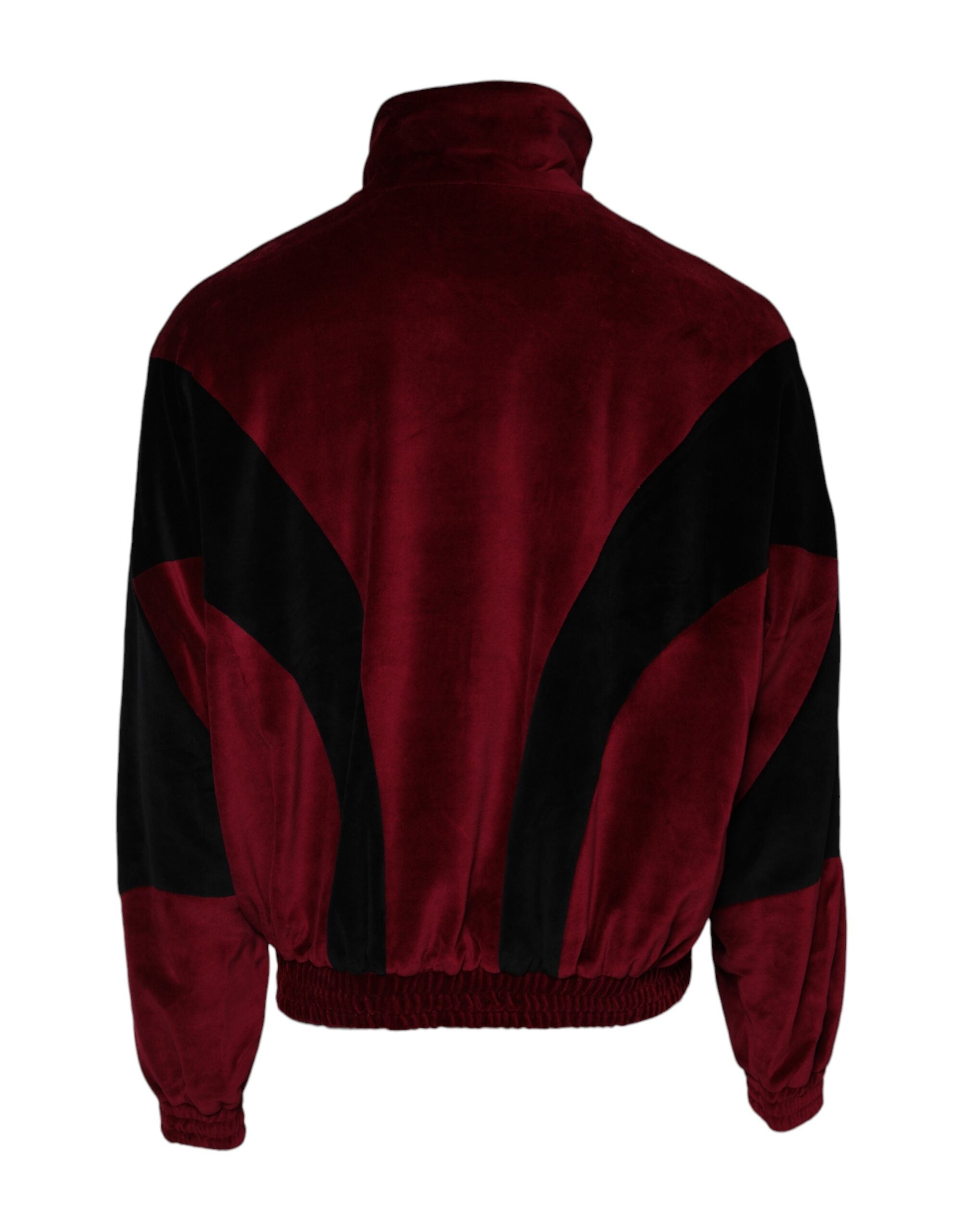 Red Black Cotton Logo FullZip Bomber Jacket - ventzia