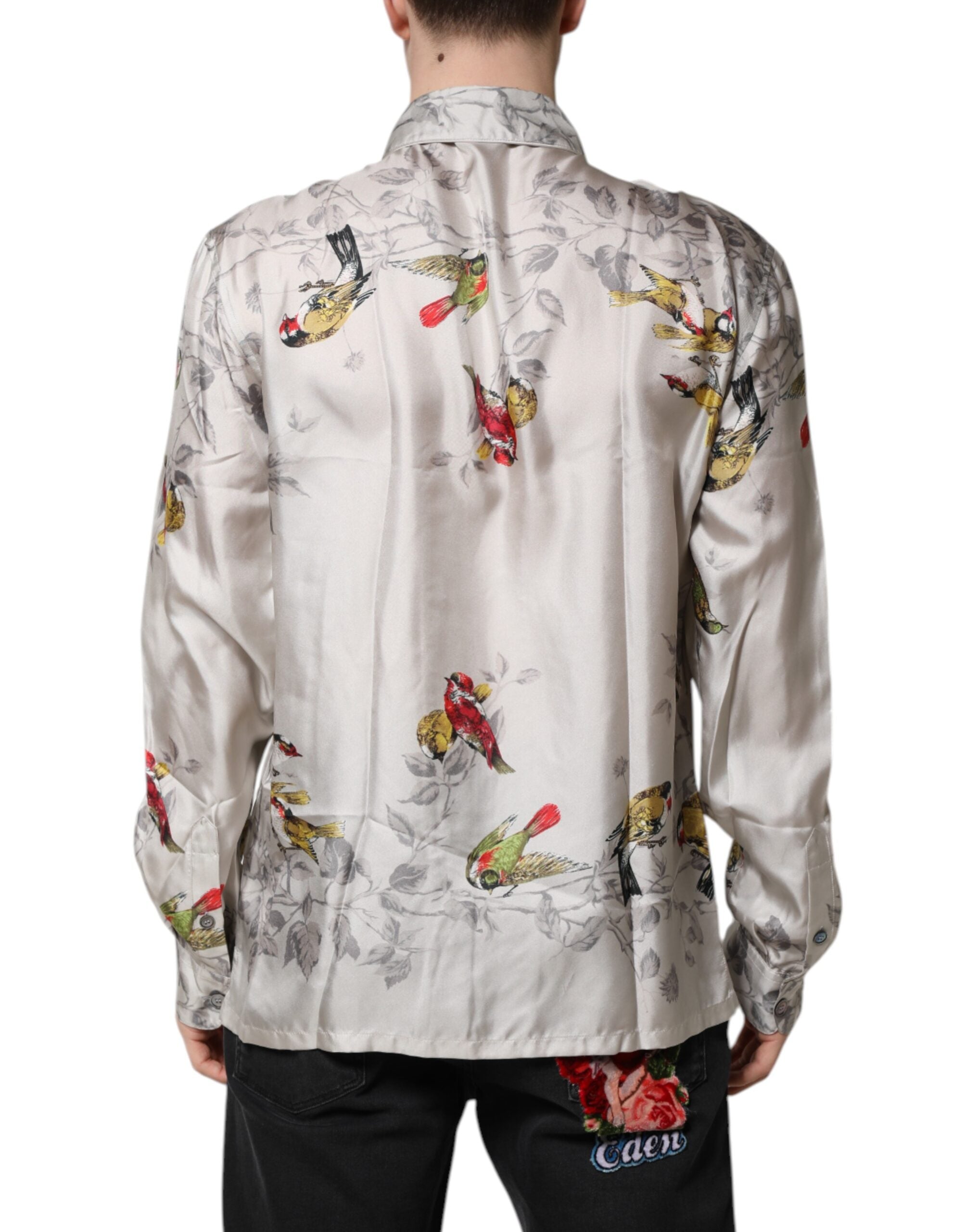 Multicolor Silk Printed Button Down Shirt - ventzia