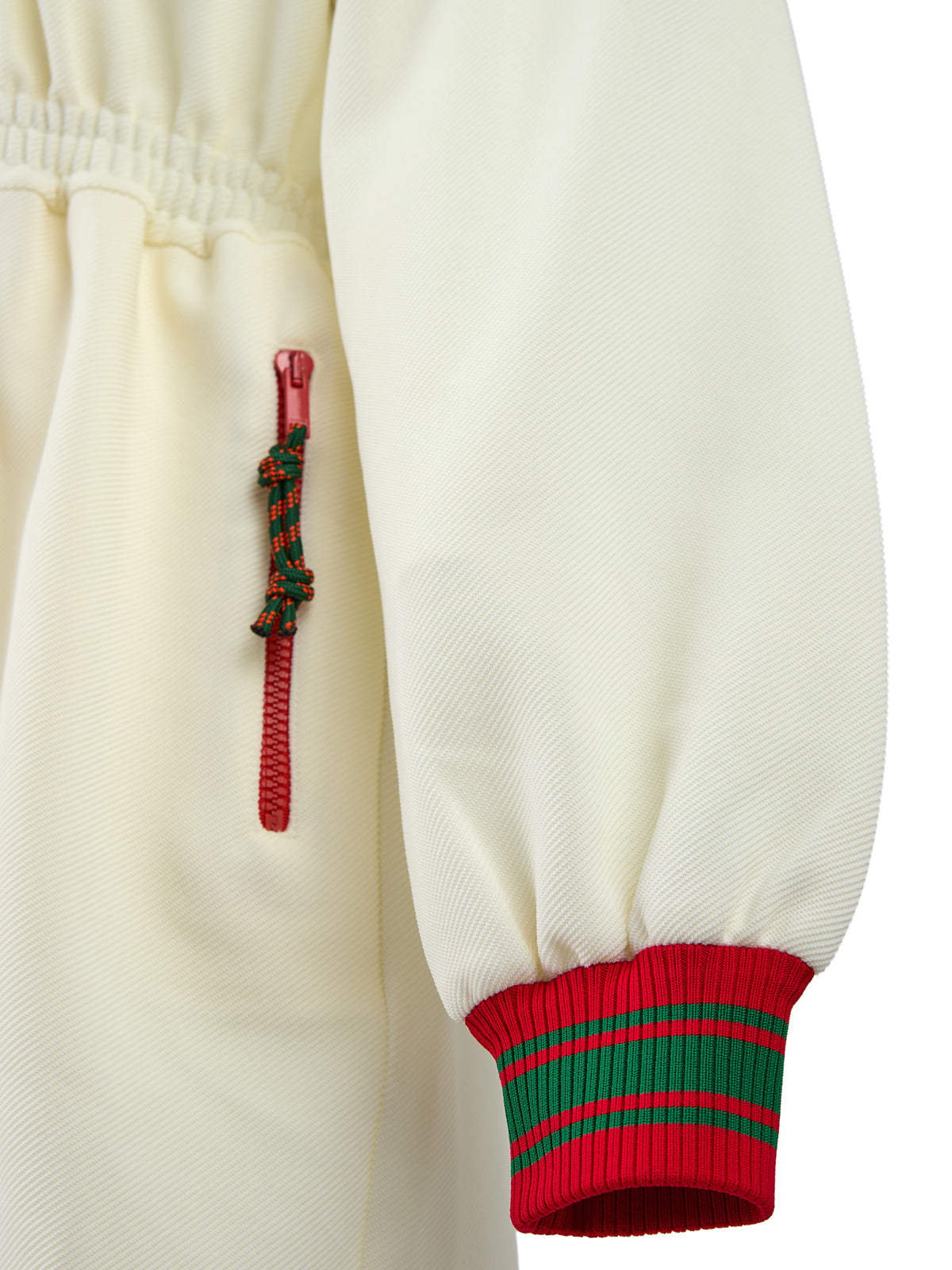 Cream Polyester Hooded Logo Sweatsuit - ventzia