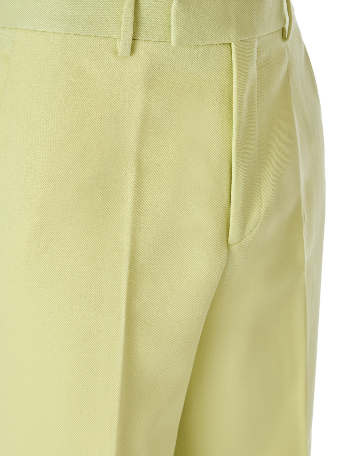 Lime Yellow Polyester Pants - ventzia