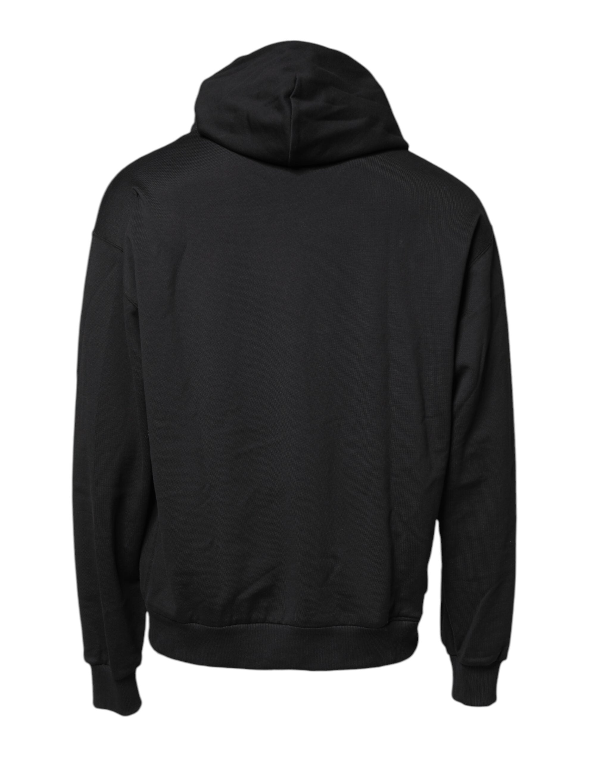 Black Embroidery Hooded Sweatshirt Sweater - ventzia