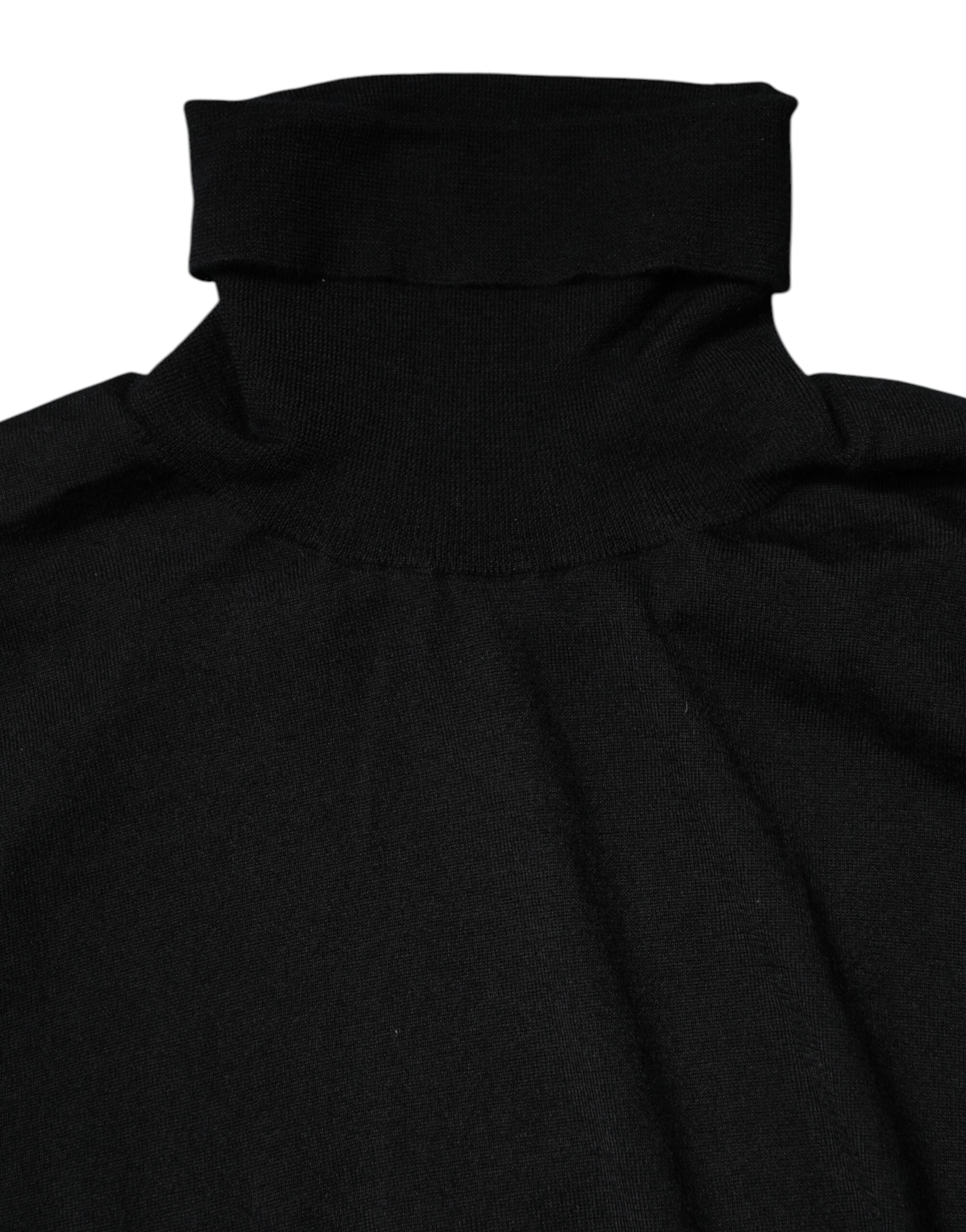 Black Cashmere Knitted Men Pullover Sweater - ventzia
