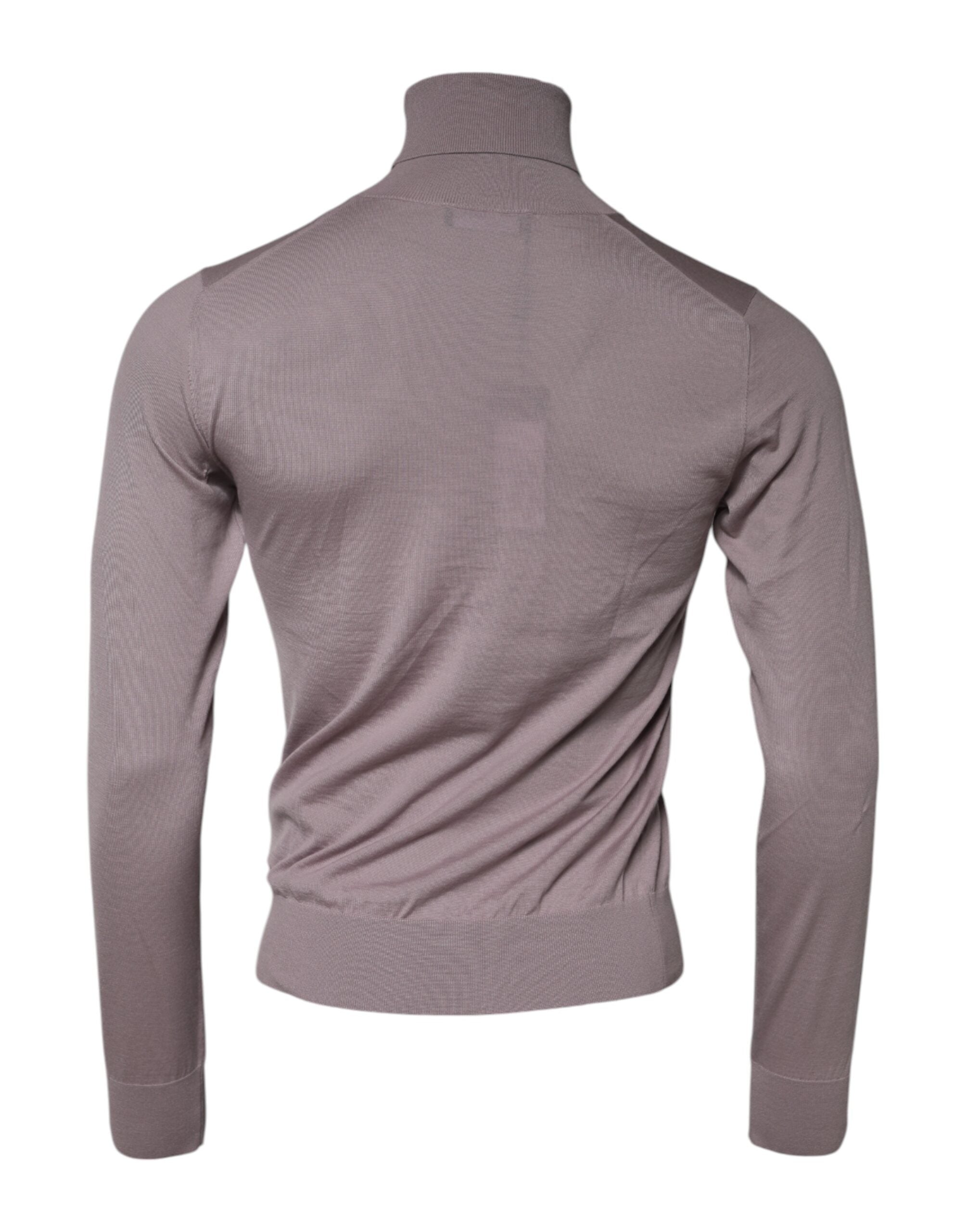 Brown Cashmere Knitted Men Pullover Sweater - ventzia