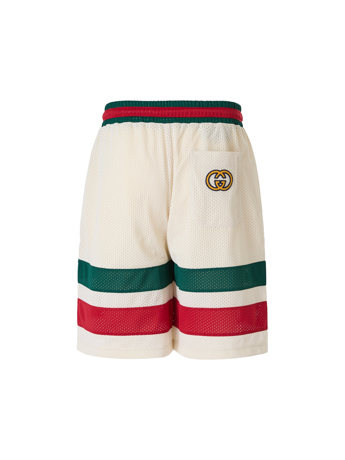 Cream polyester Logo Shorts - ventzia