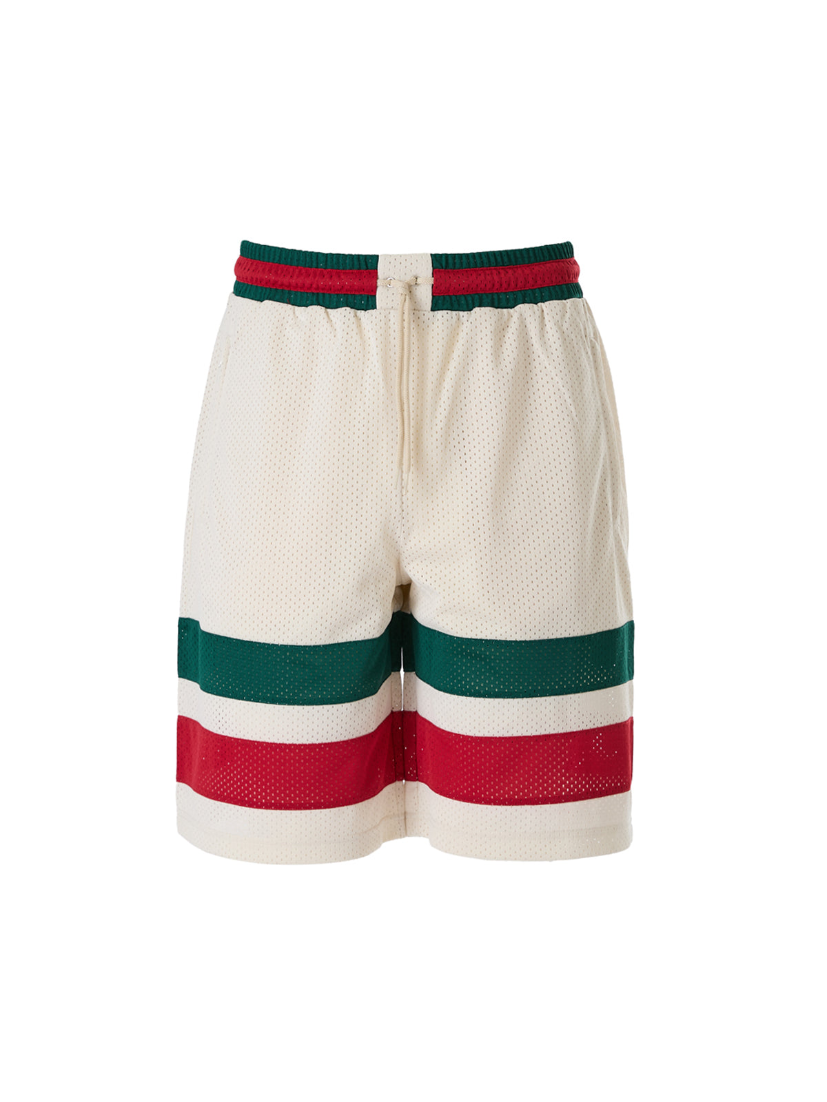 Cream polyester Logo Shorts - ventzia
