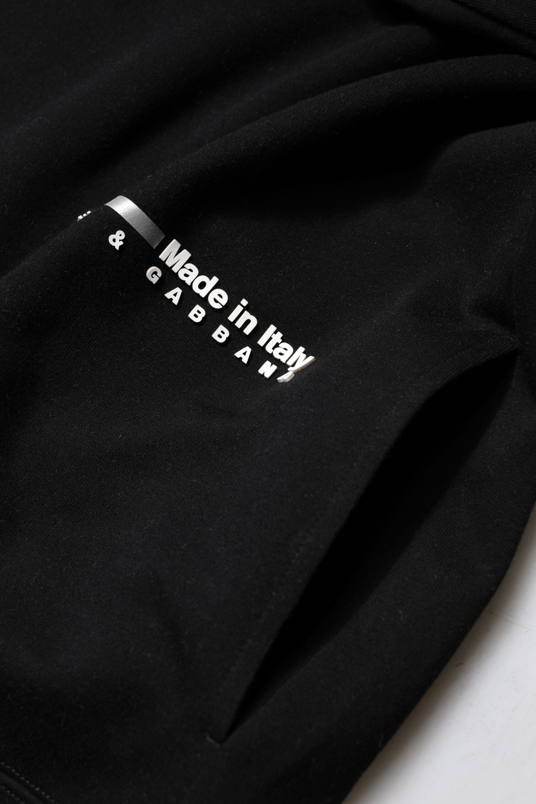 Black Cotton Logo Knitted Pullover Sweater - ventzia