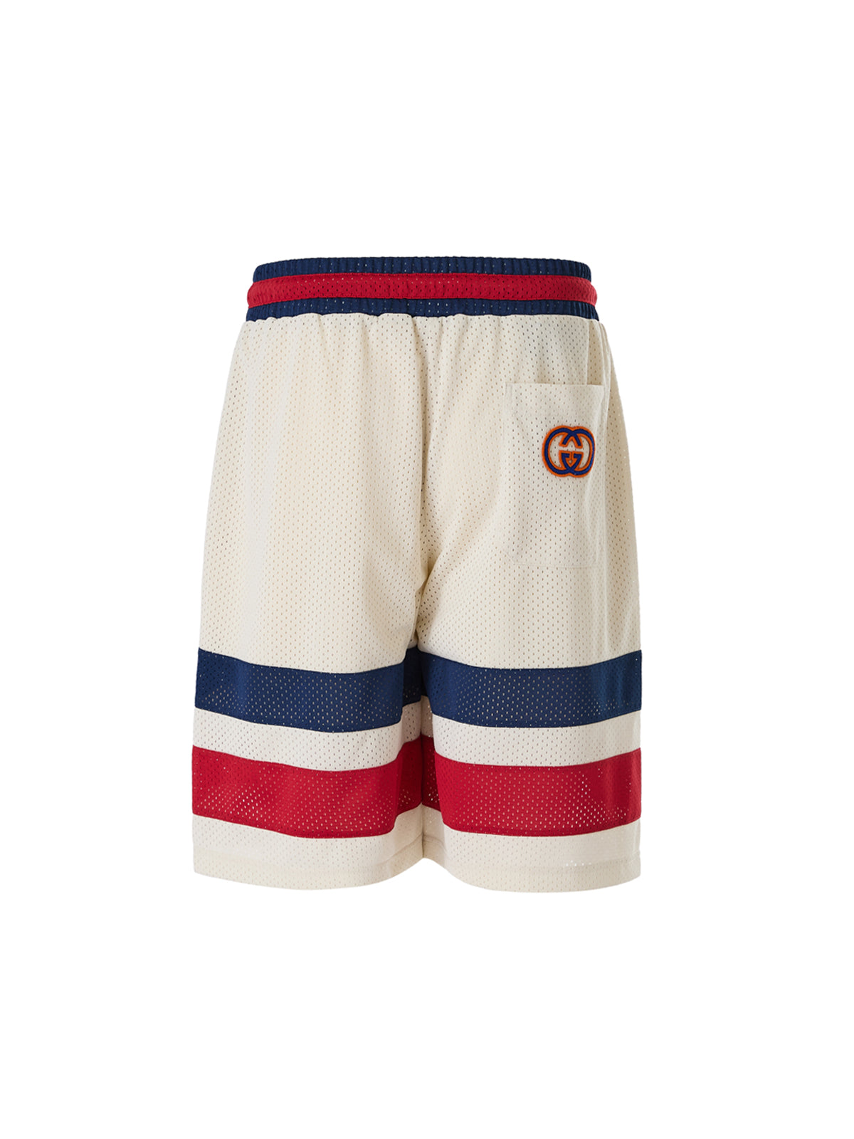 Cream polyester Logo Shorts - ventzia