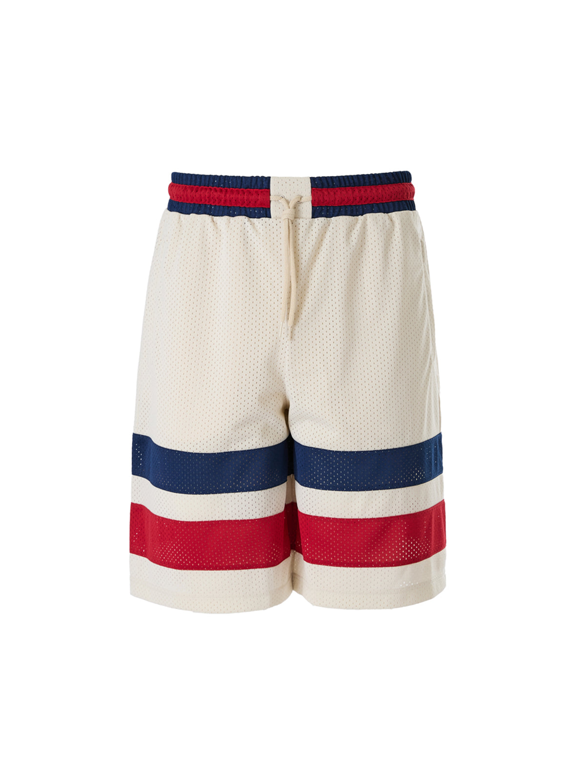 Cream polyester Logo Shorts - ventzia
