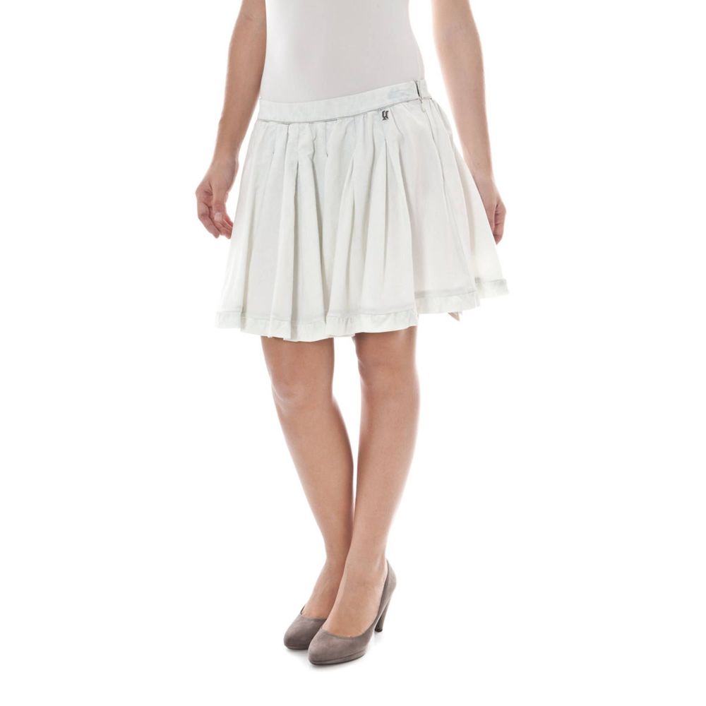 White Cotton Skirt - ventzia