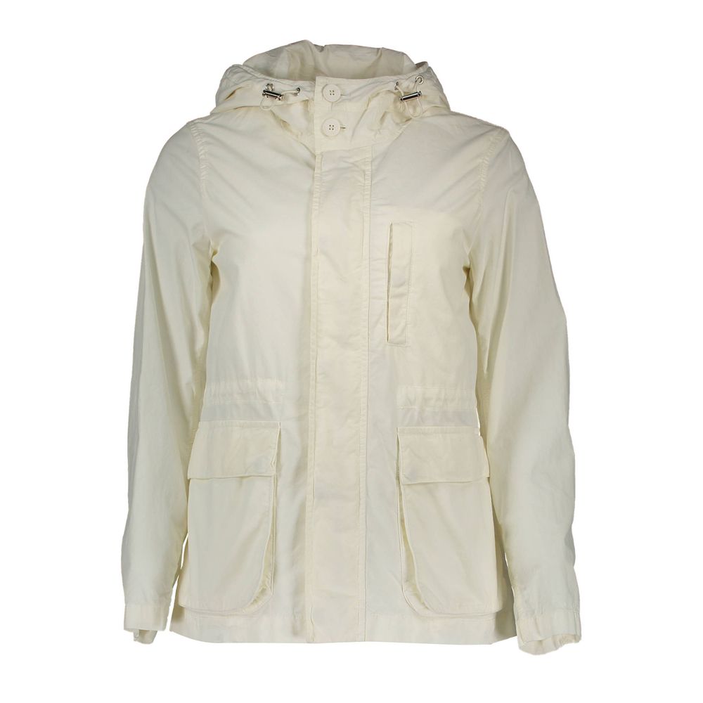 White Cotton Women Jacket - ventzia