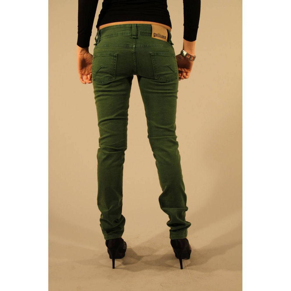 Green Cotton Women Jean - ventzia