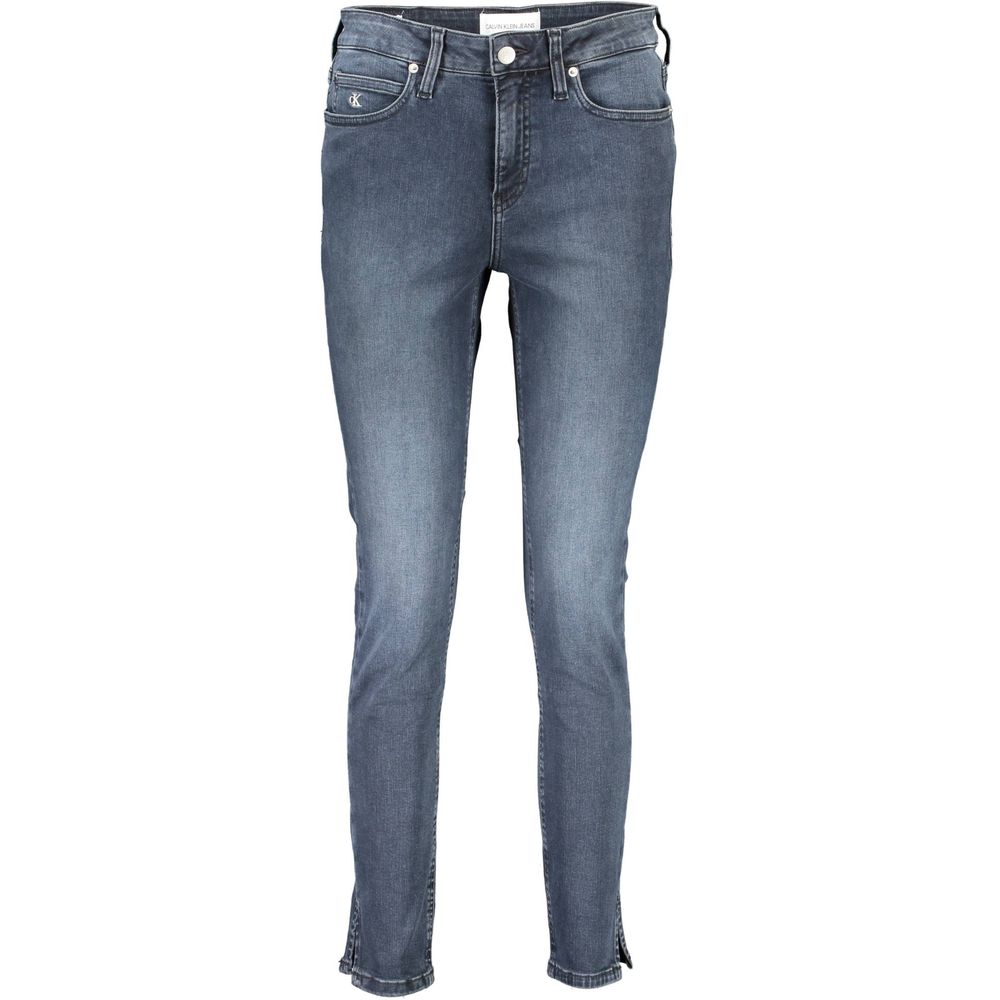 Blue Cotton Women Jeans - ventzia