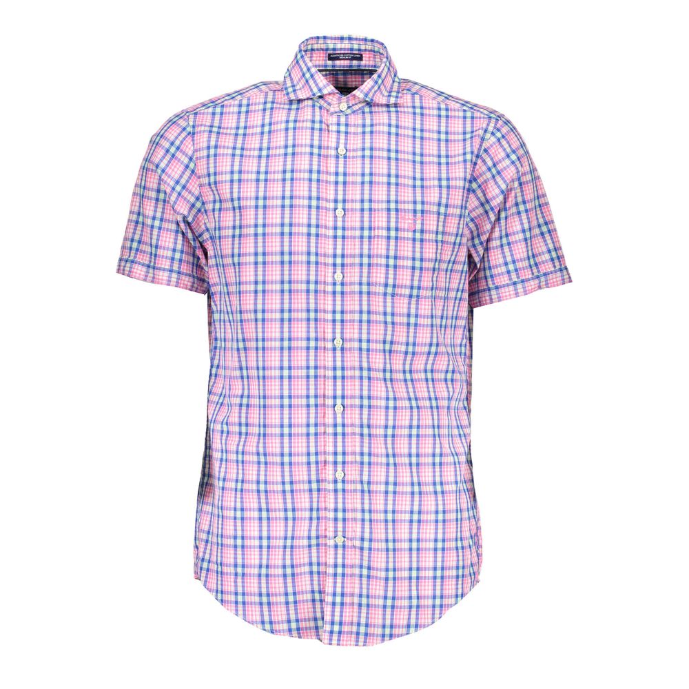 Pink Cotton Men Shirt - ventzia