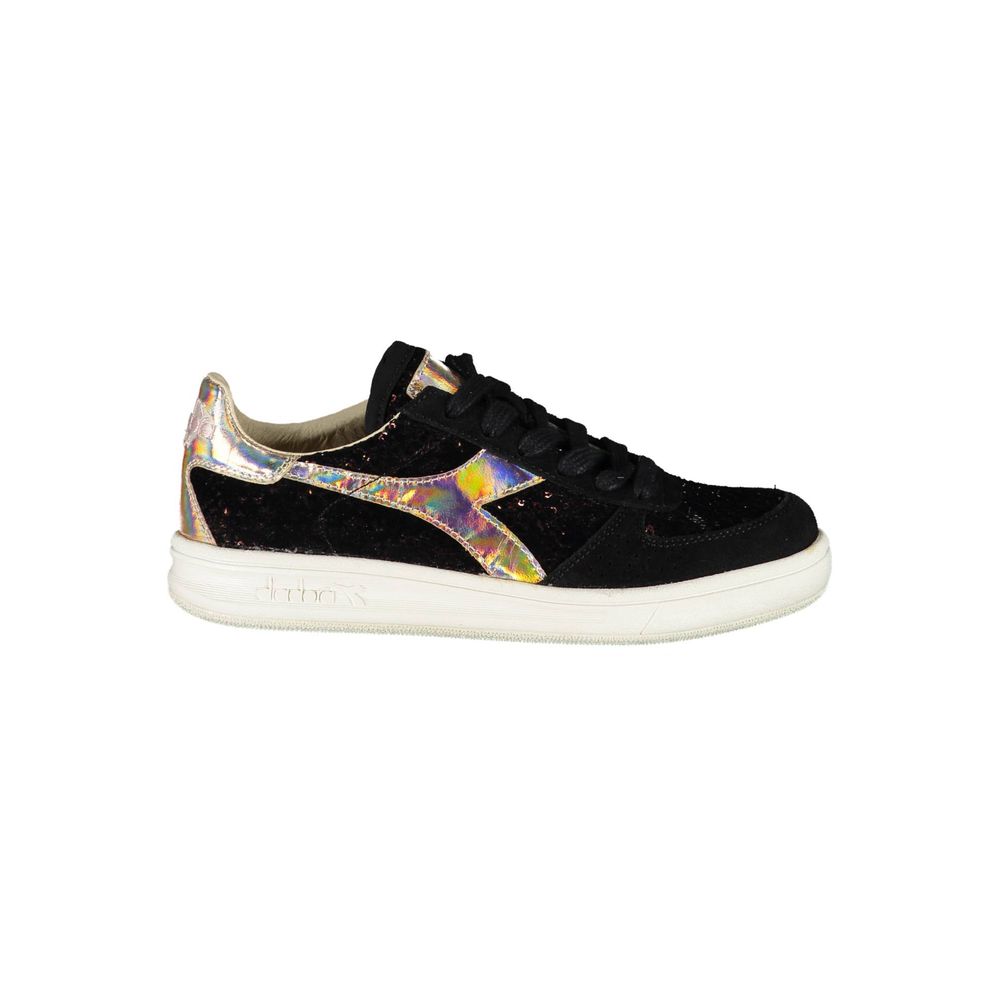 Black Leather Women Sneaker - ventzia