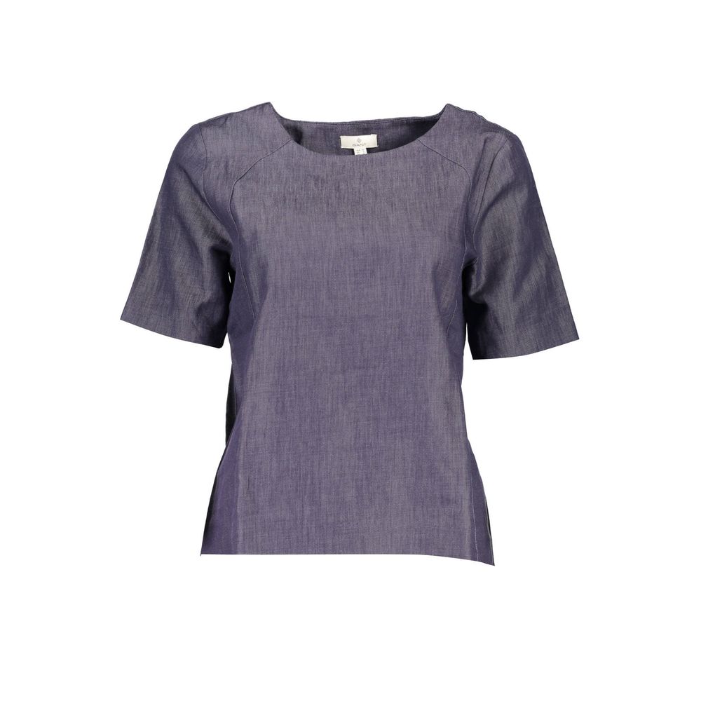 Blue Cotton Women's T-Shirt - ventzia