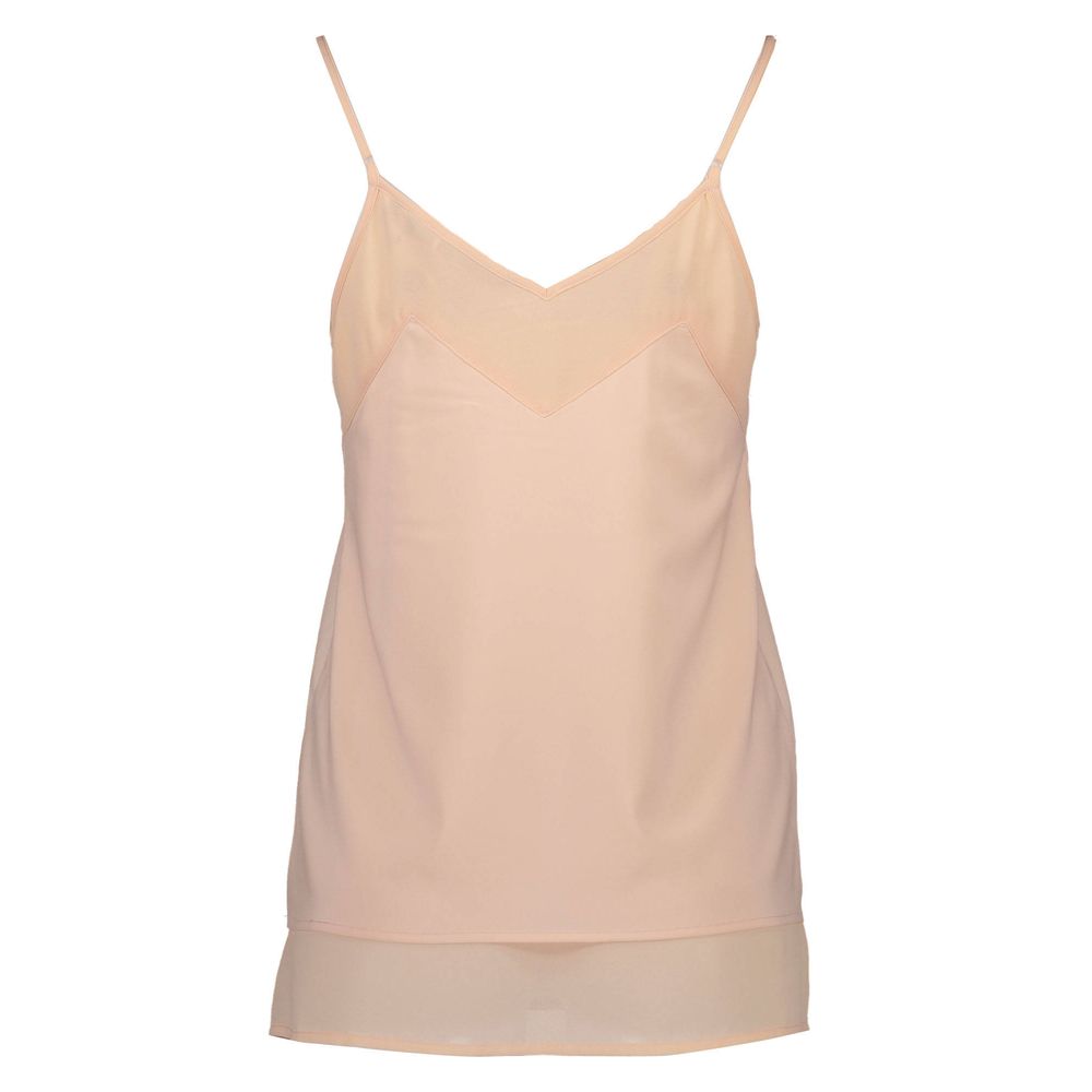Pink Polyester Women Tank Top - ventzia
